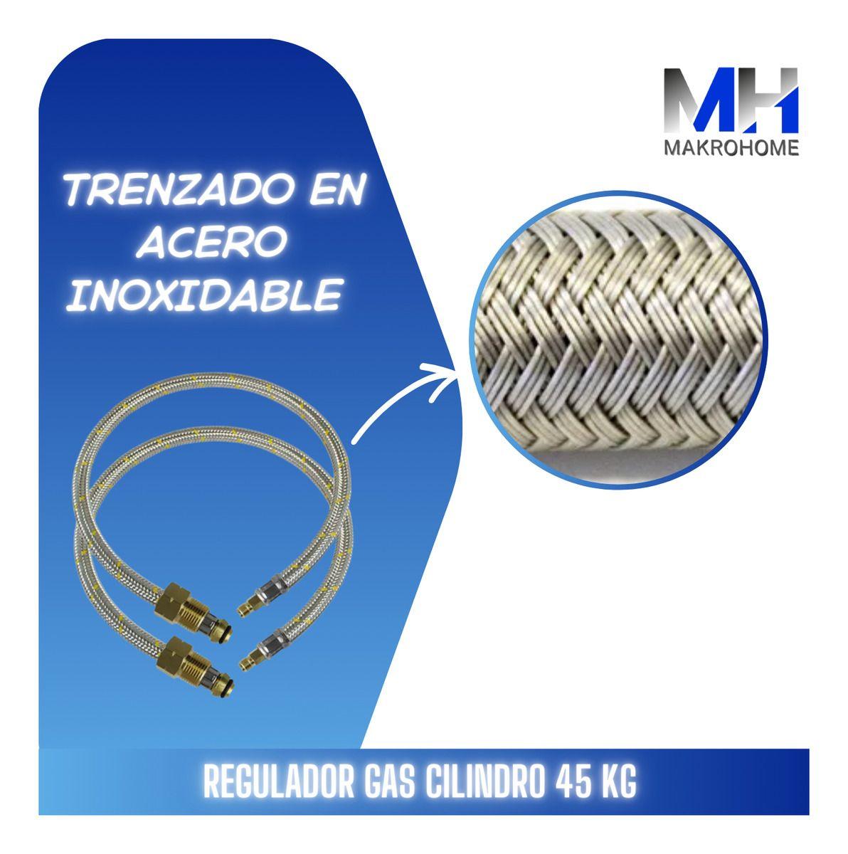 Regulador Gas 45kg 2 Etapas Para Cilindro Domestico Kit-6