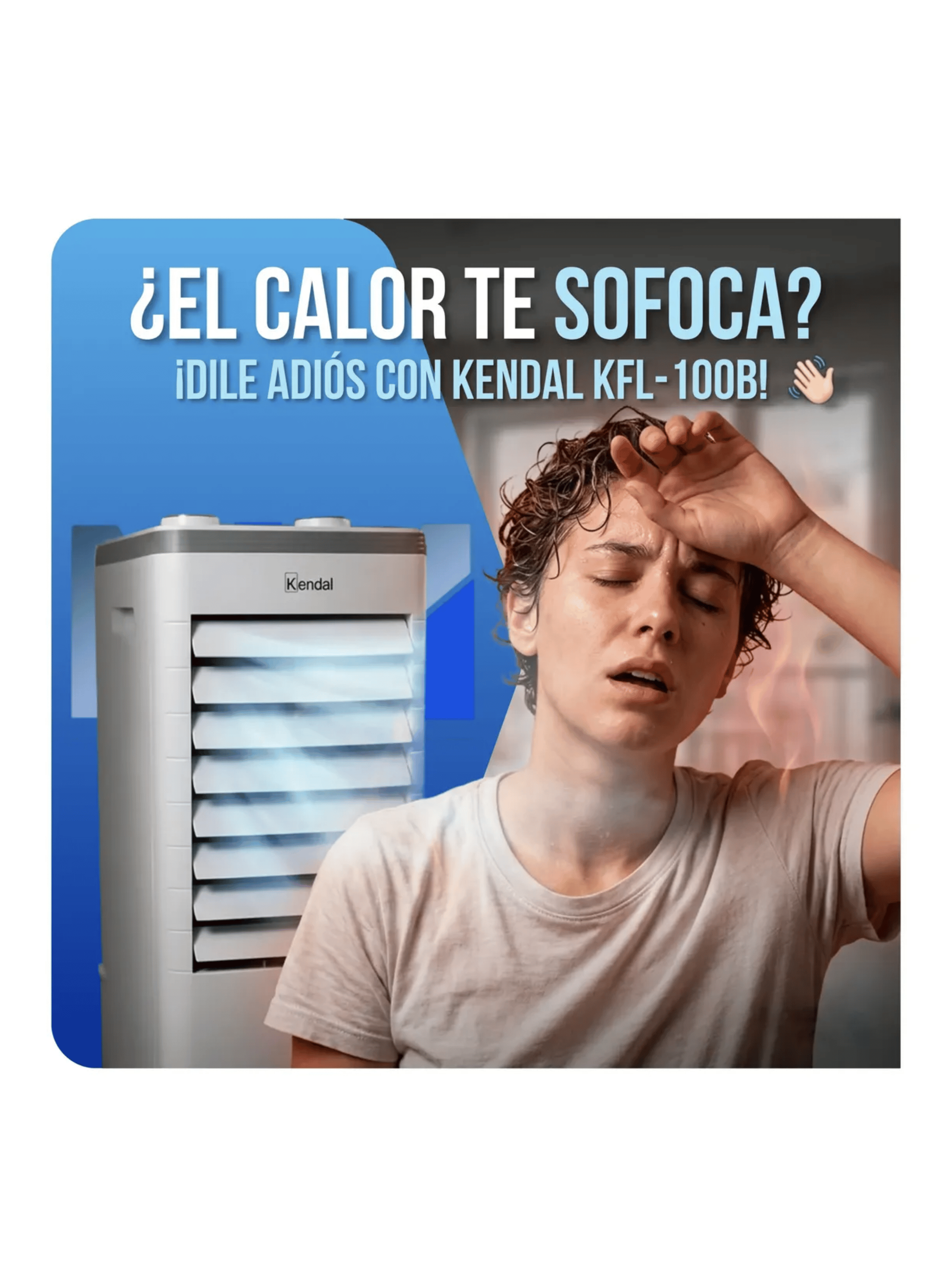 Enfriador De Aire Evaporativo 4 En 1 Kendal Kfl 100b 60w-1