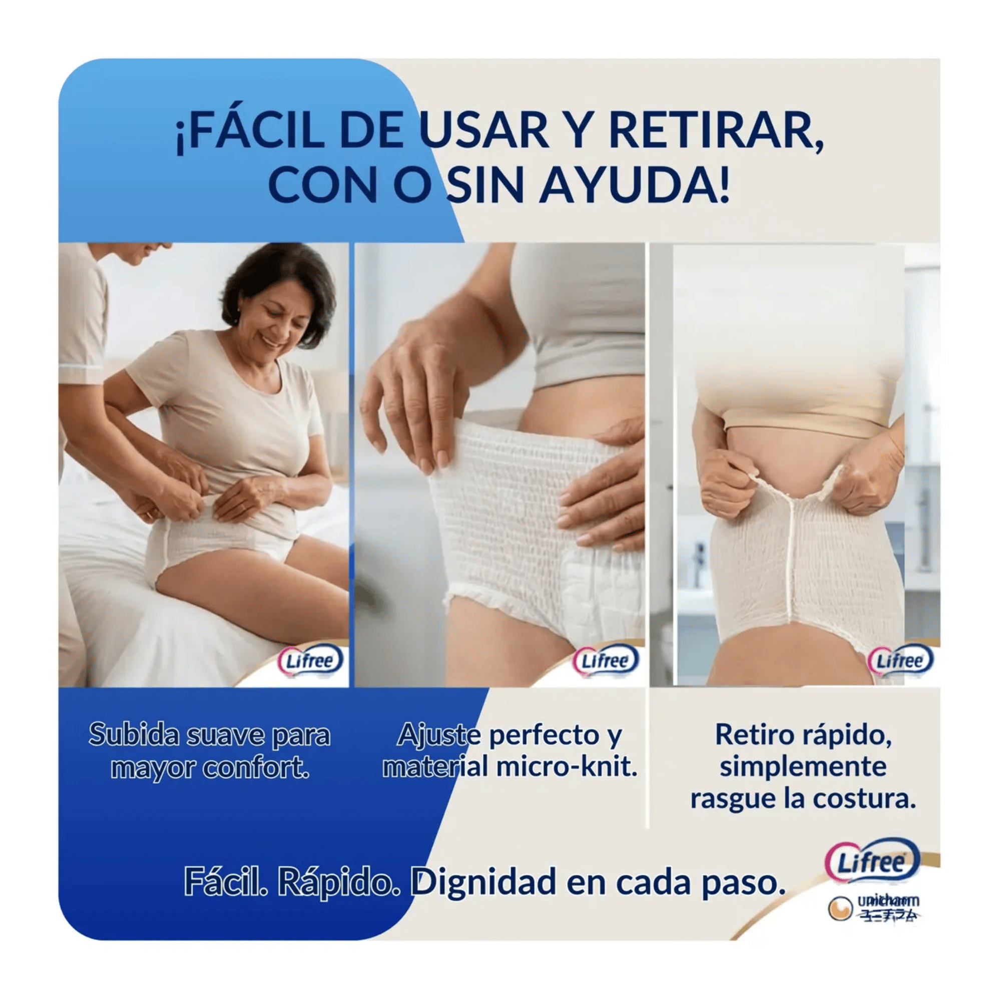 Panal Adulto Lifree Pants P m 27 Unidades 8 Horas Pack X3-5