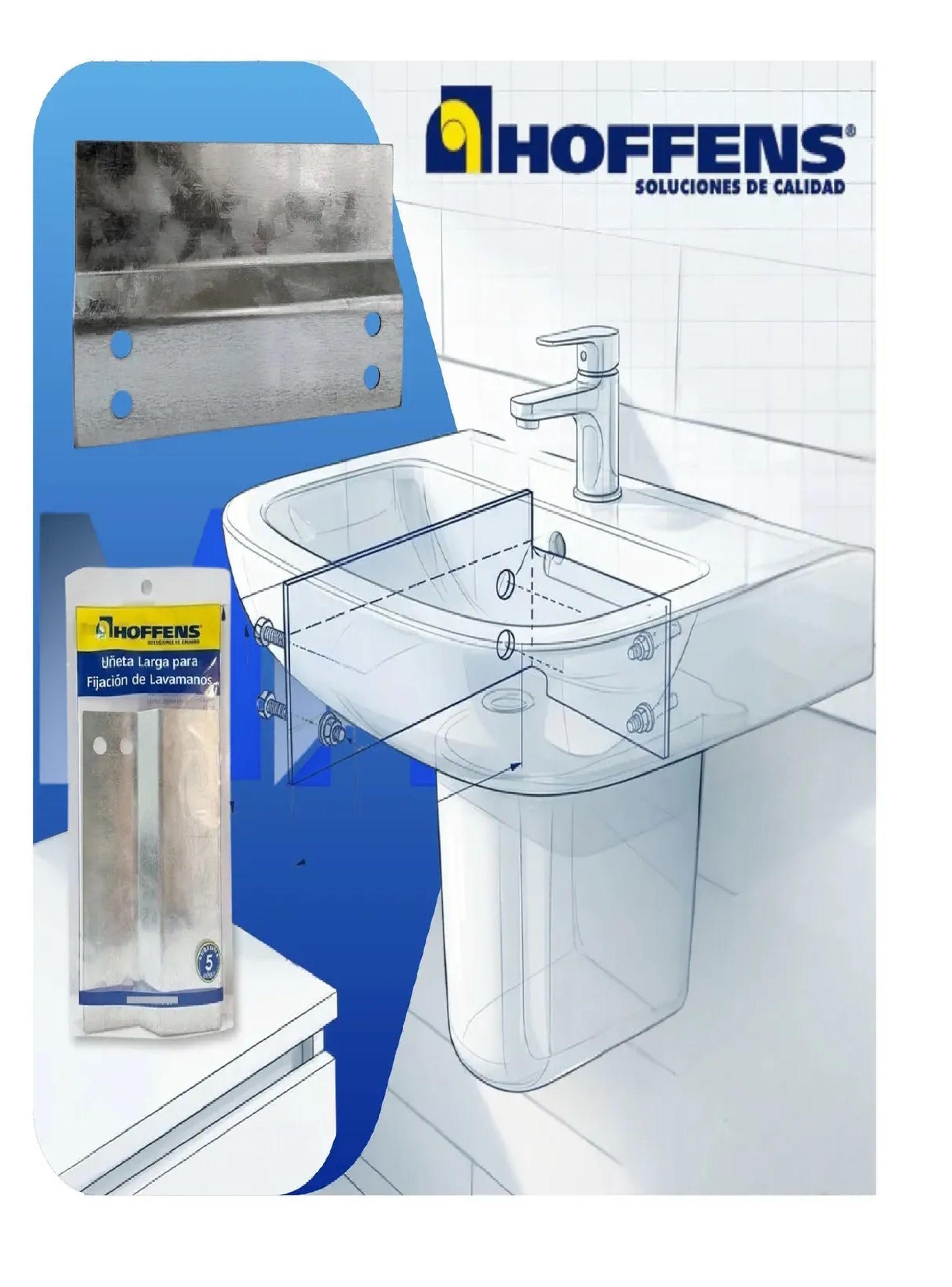 Uñeta Larga Fijacion Lavamanos Acero Zincado Hoffens-3