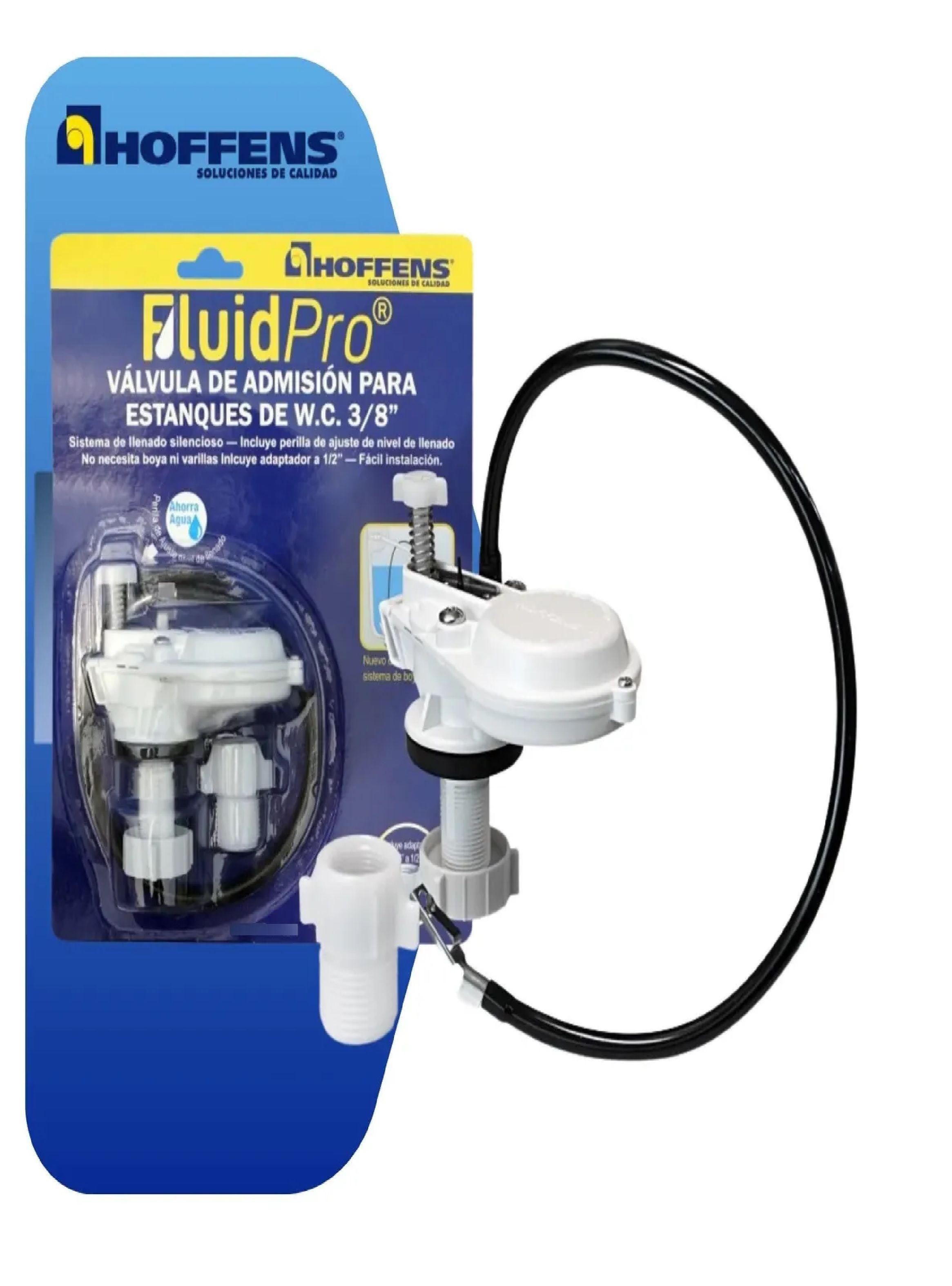 Valvula Admision Fluidpro Wc Silenciosa 3/8 + Adaptador 1/2-4
