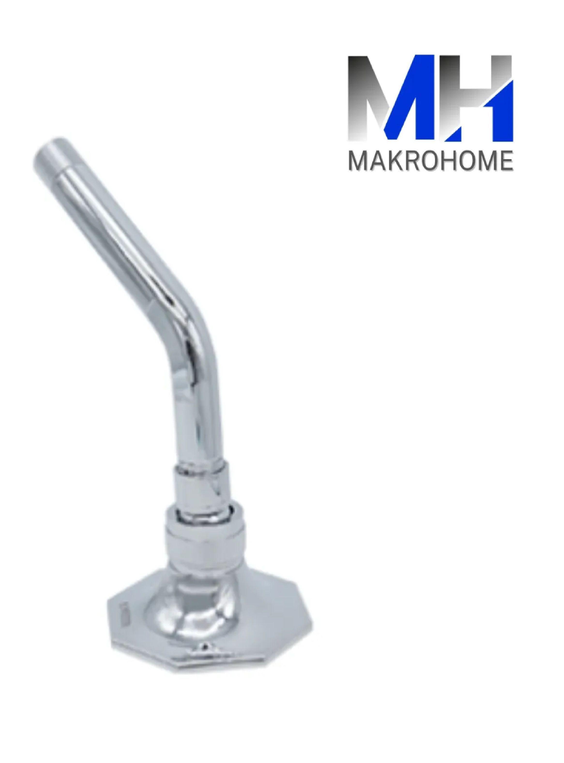 Ducha Fija Cabeza Hexagonal Cromada Con Brazo Metalico-3