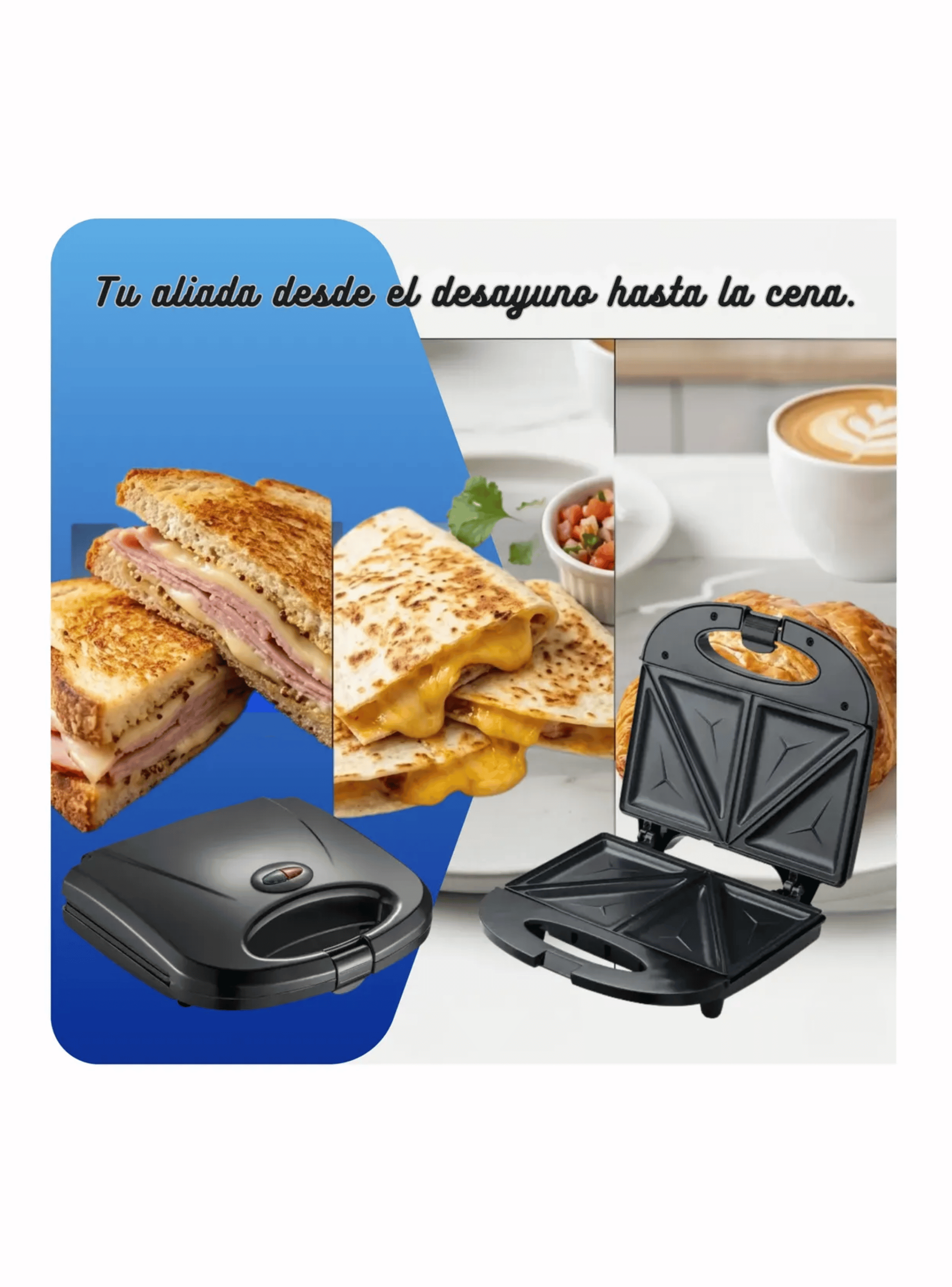 Sandwichera El ctrica Nex Sw14530 Negro Tostador De Pan-3