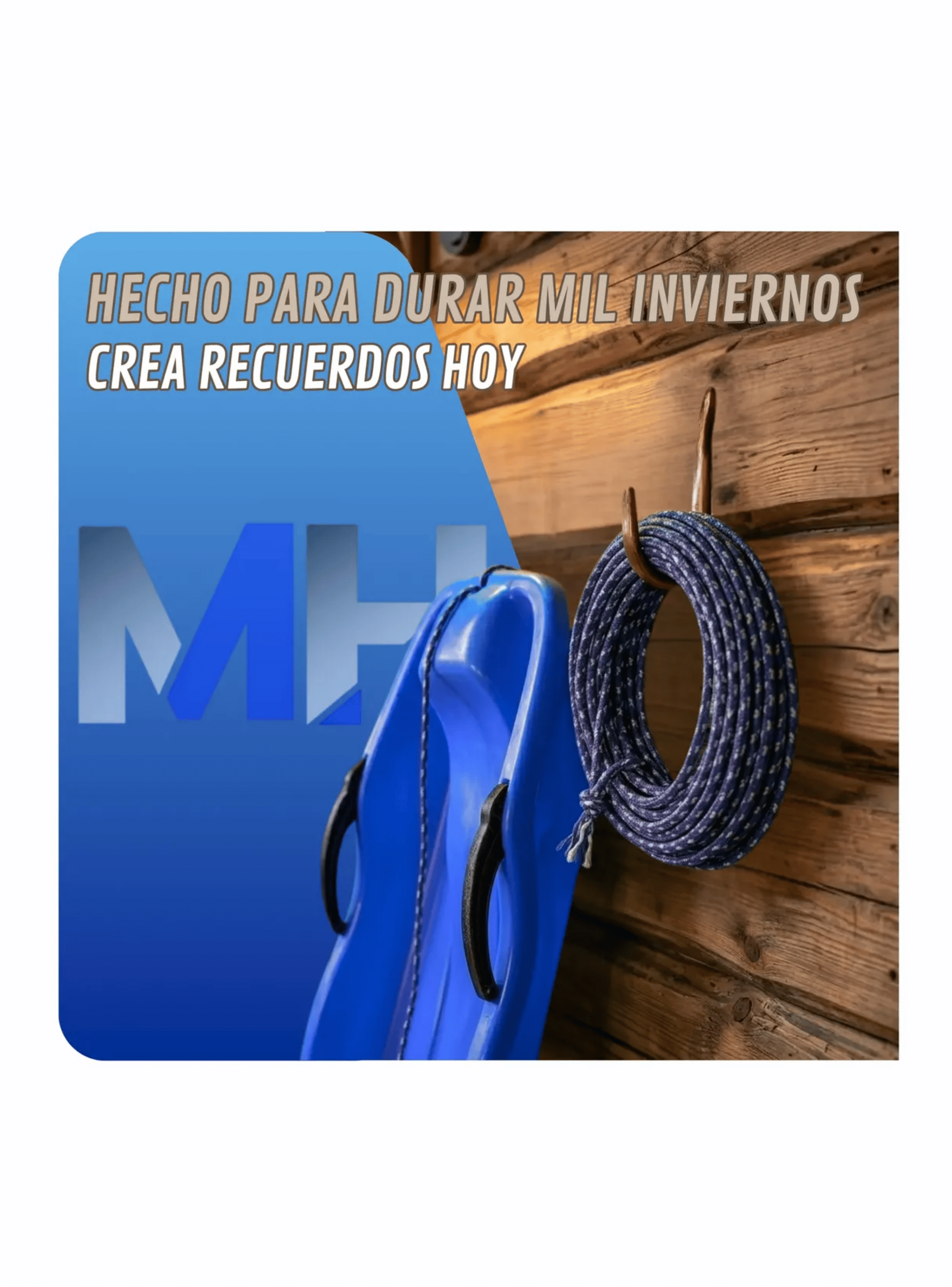 Trineo Para Nieve Reforzado Con Frenos Adultos Y Ni os Azul-2