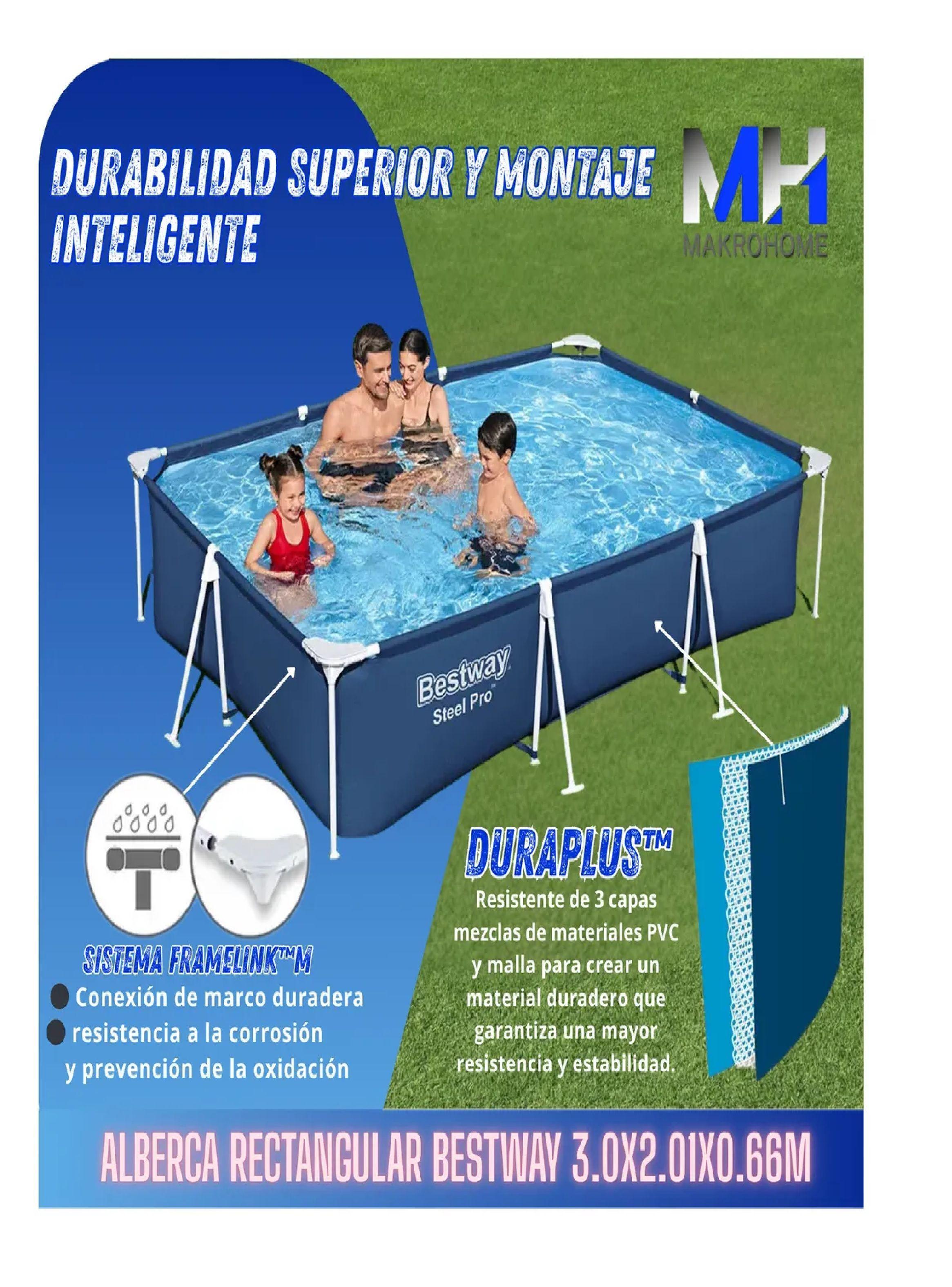 Alberca Rectangular Bestway 56404 3300l 3.0x2.01x0.66m-2