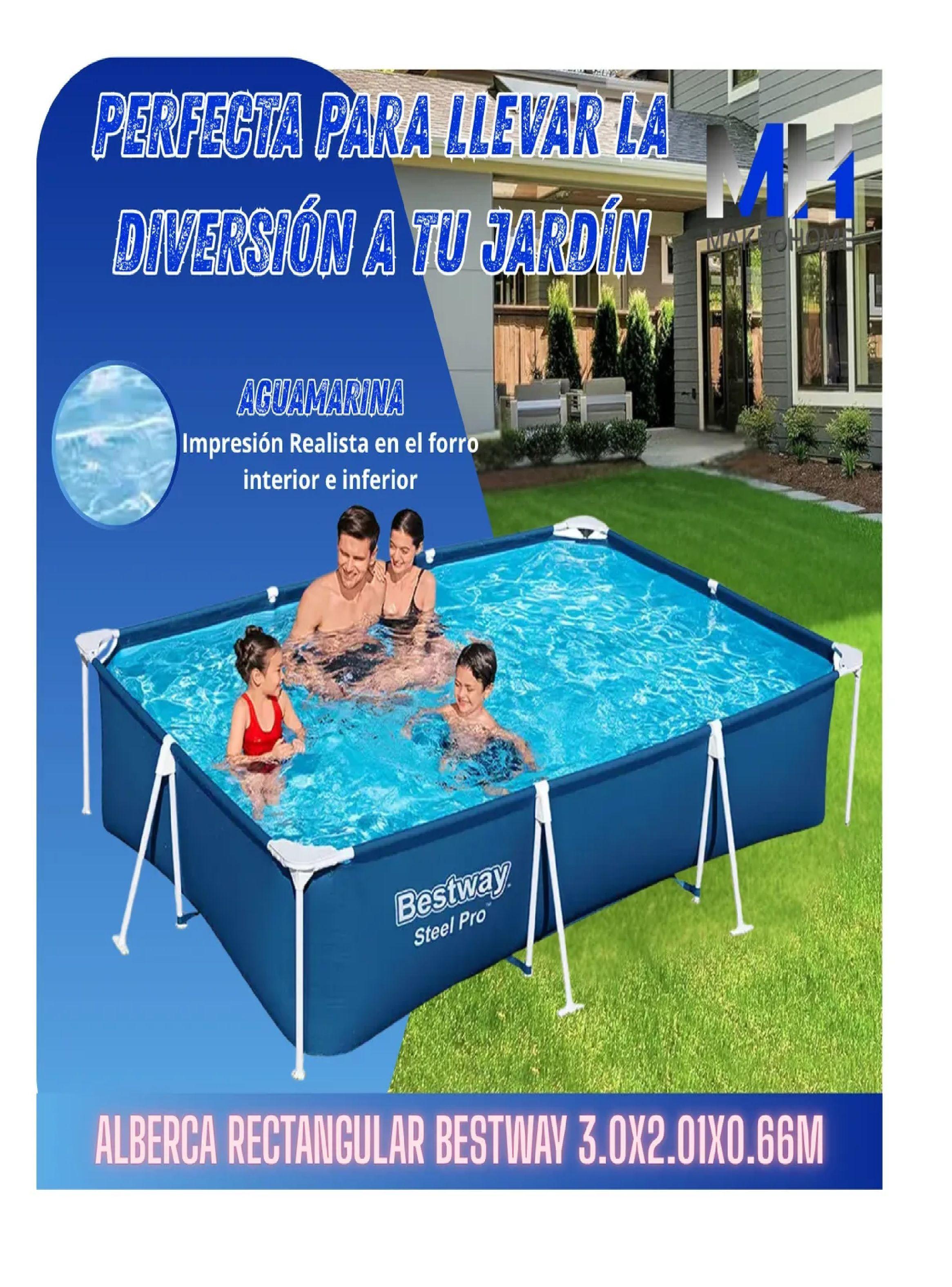 Alberca Rectangular Bestway 56404 3300l 3.0x2.01x0.66m-3