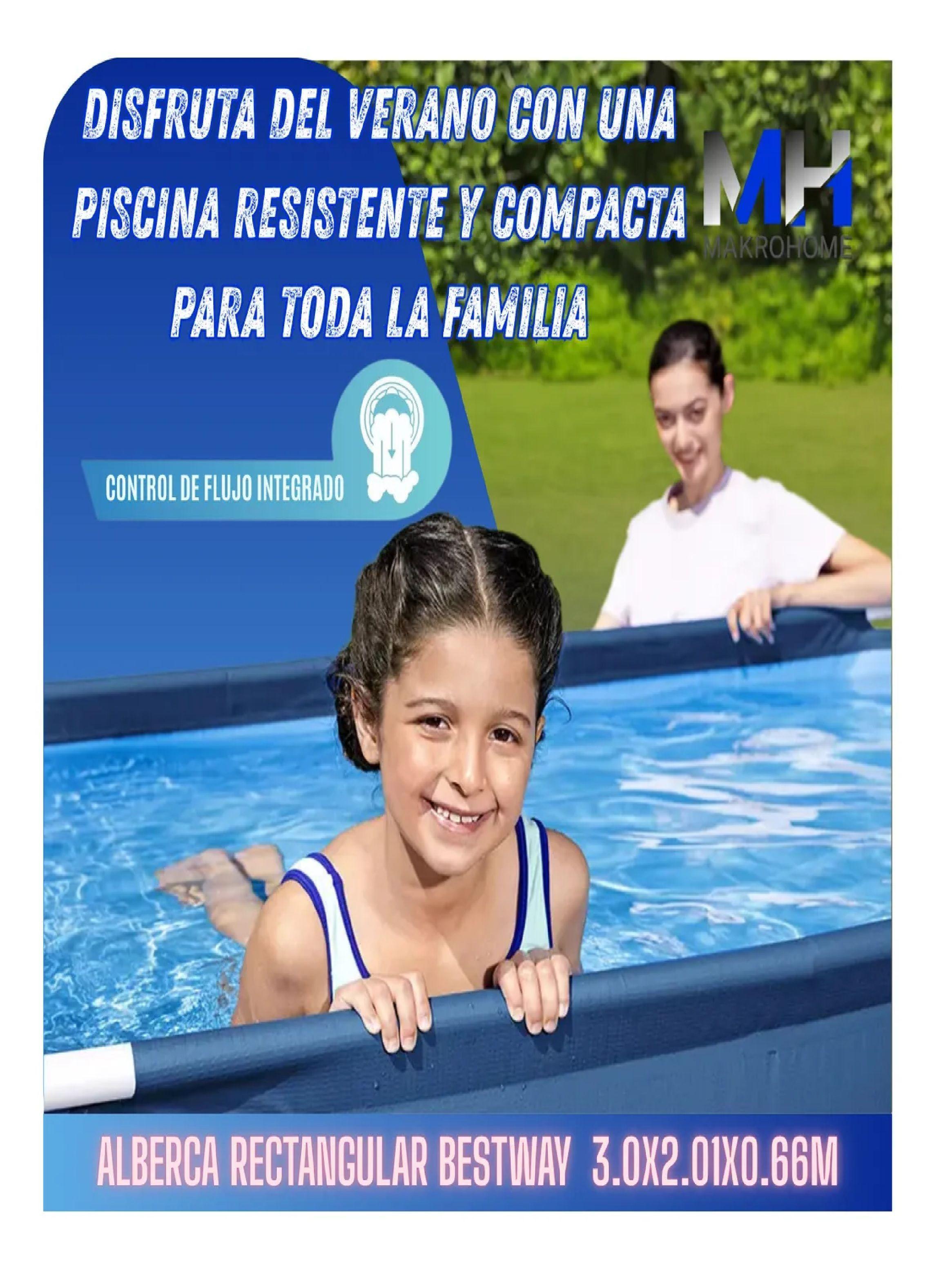 Alberca Rectangular Bestway 56404 3300l 3.0x2.01x0.66m-4