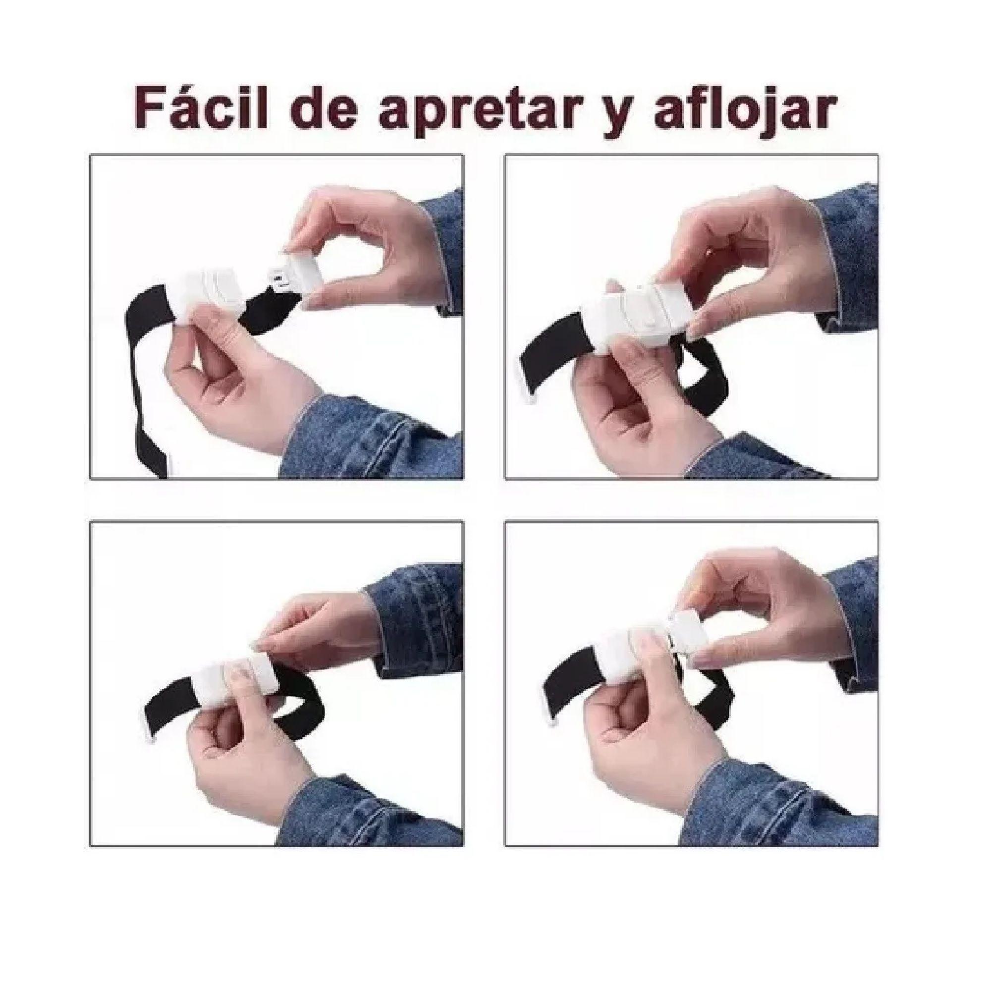 Torniquete Ligadura Elastico Hebilla Muestras Medicas Negro-2