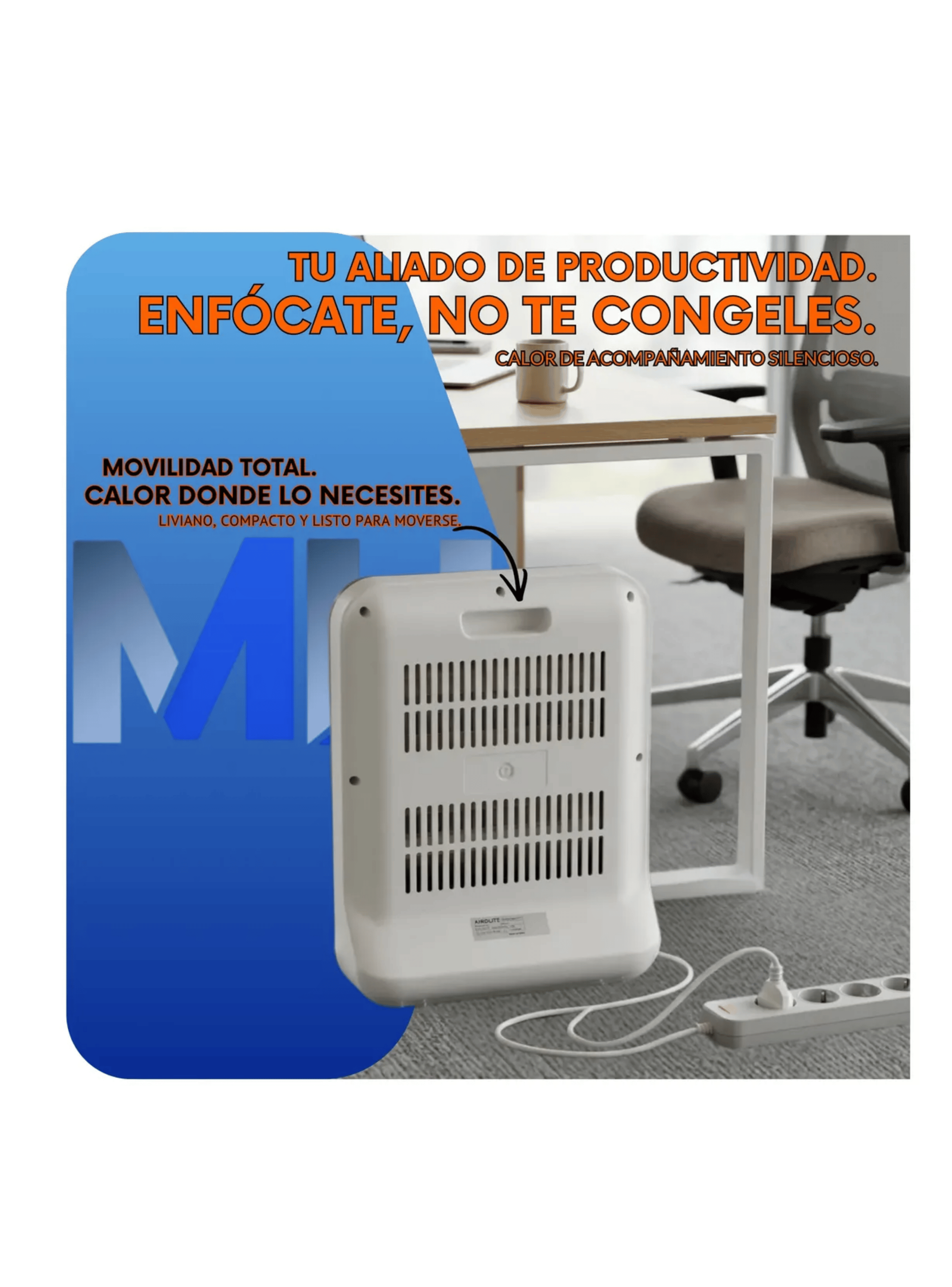 Calefactor De Cuarzo Airolite Hq 80 800w Portatil Vertical-5