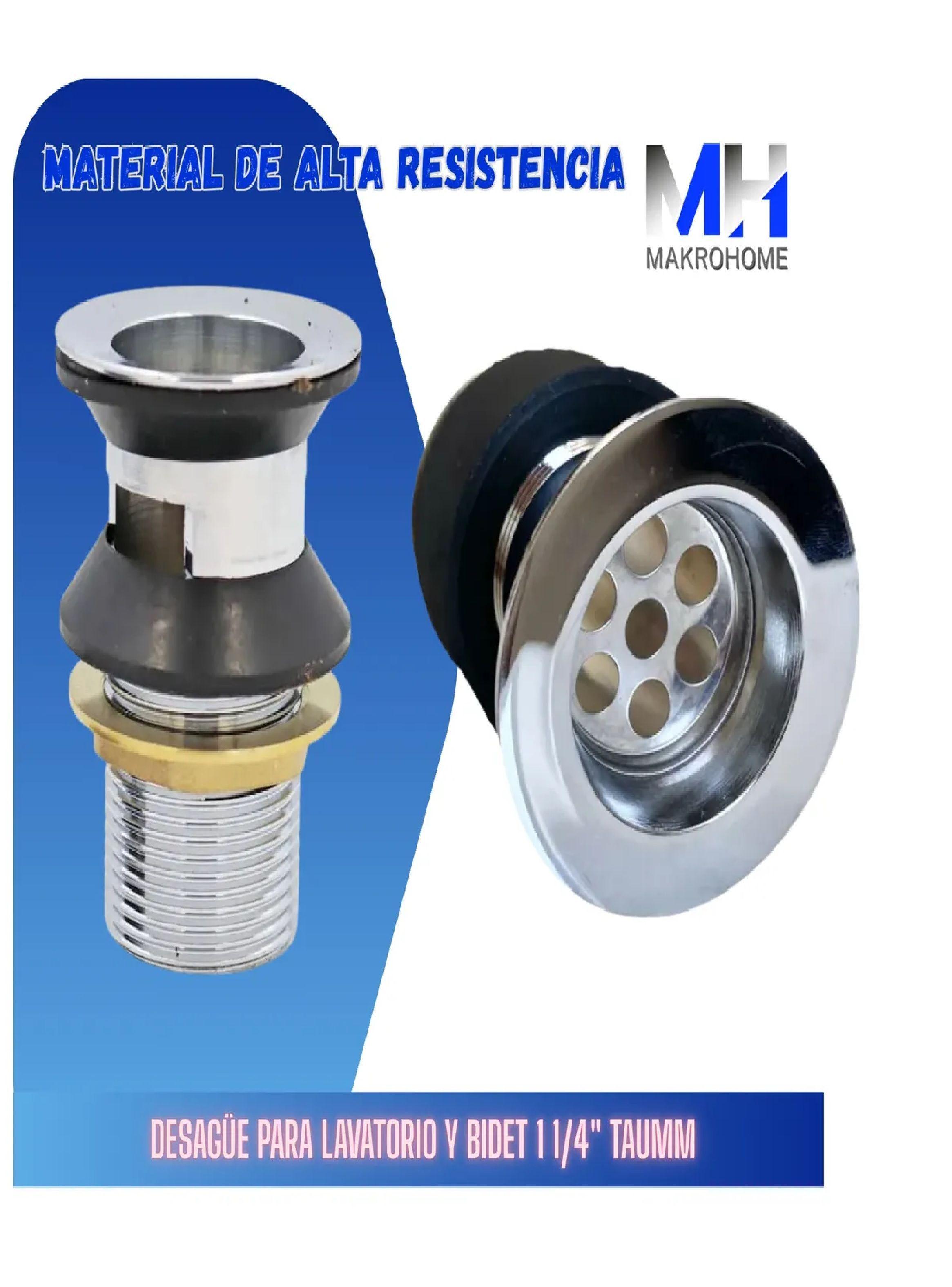 Desague Para Lavatorio Y Bidet 1 1/4 Taumm Laton Y Cromo-2