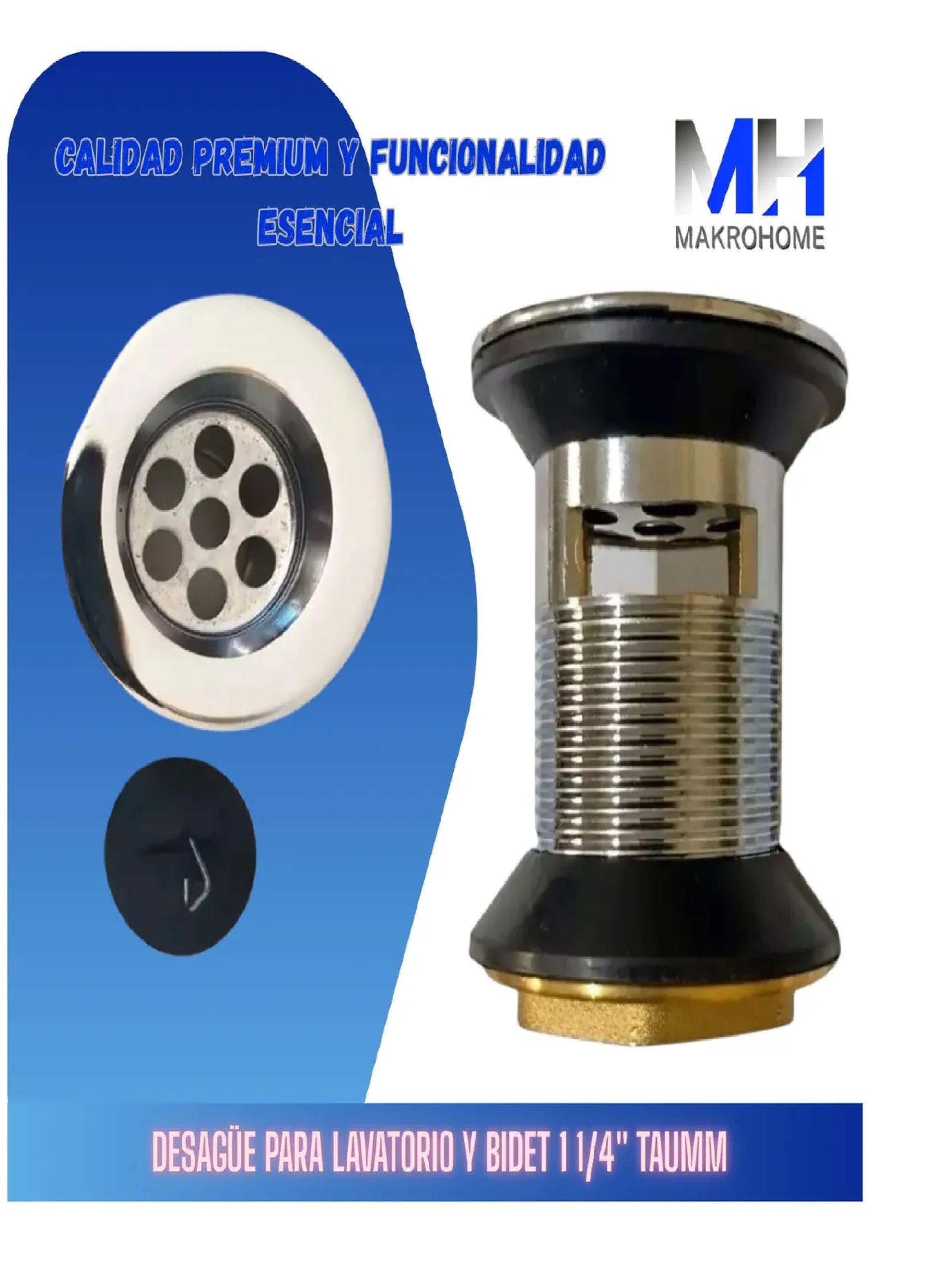 Desague Para Lavatorio Y Bidet 1 1/4 Taumm Laton Y Cromo-4