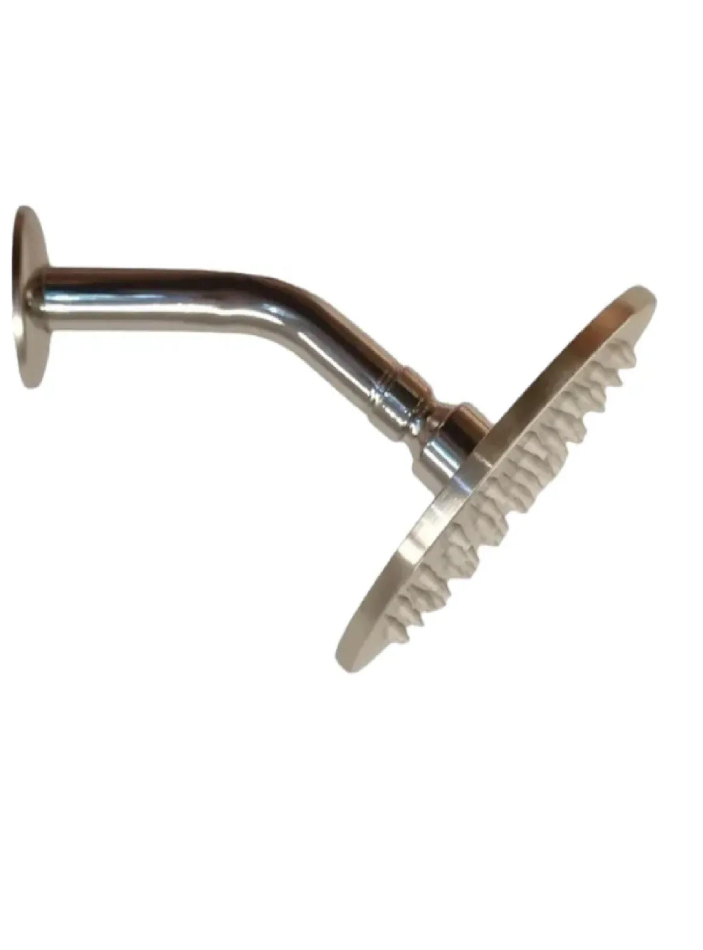 Ducha Fija Metalica 15cm +brazo 15cm Elegancia Y Resistencia-0