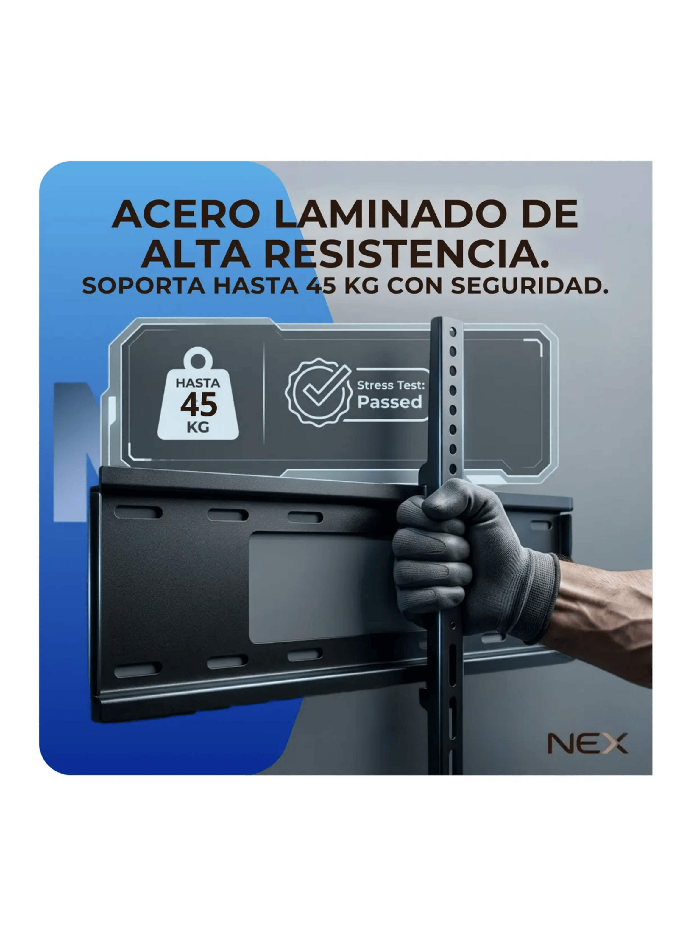 Soporte Tv 37 A 75 Pulgadas Nex Fijo Hasta 45kg Vesa 600x400-4