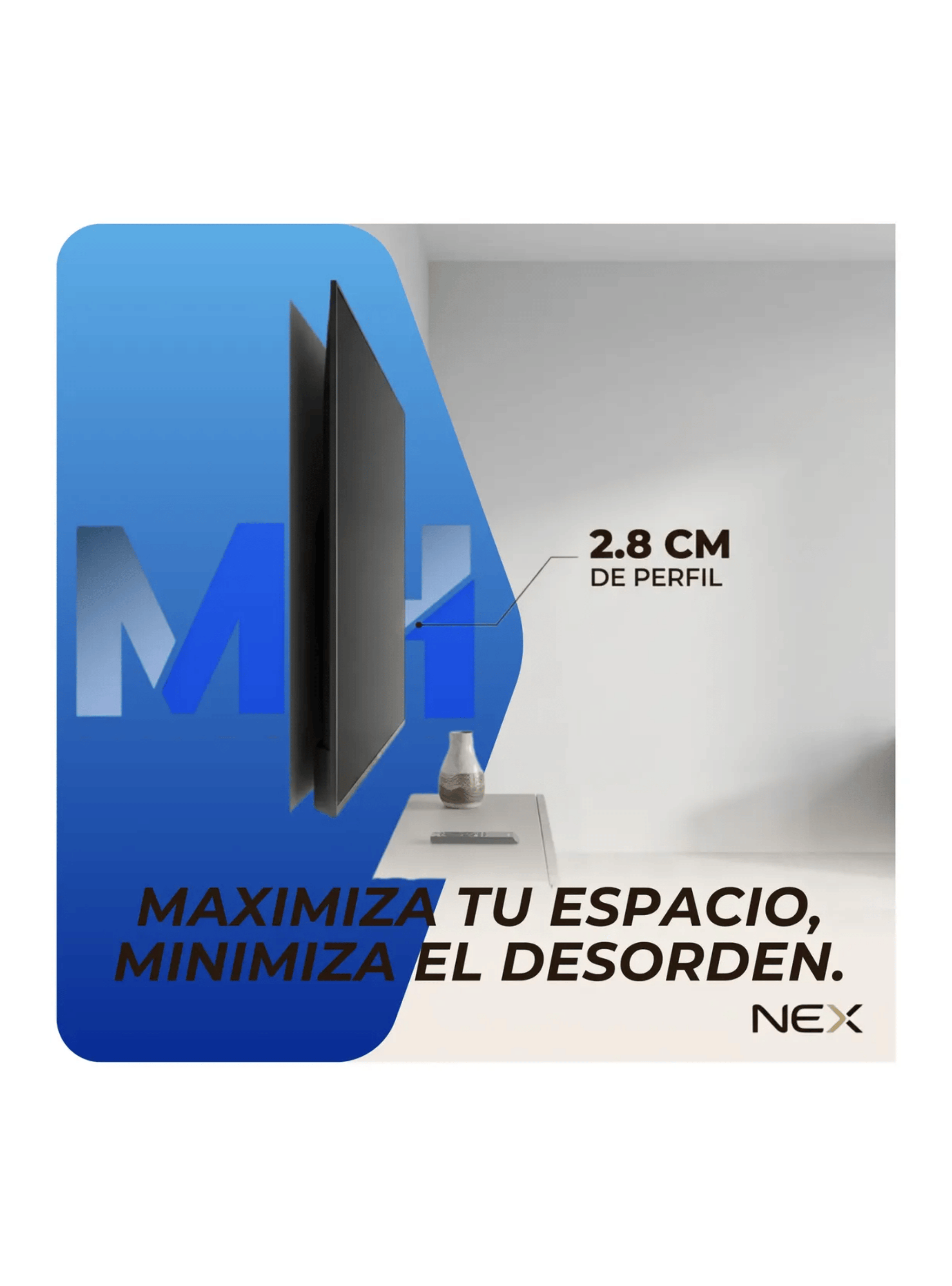 Soporte Tv 37 A 75 Pulgadas Nex Fijo Hasta 45kg Vesa 600x400-7