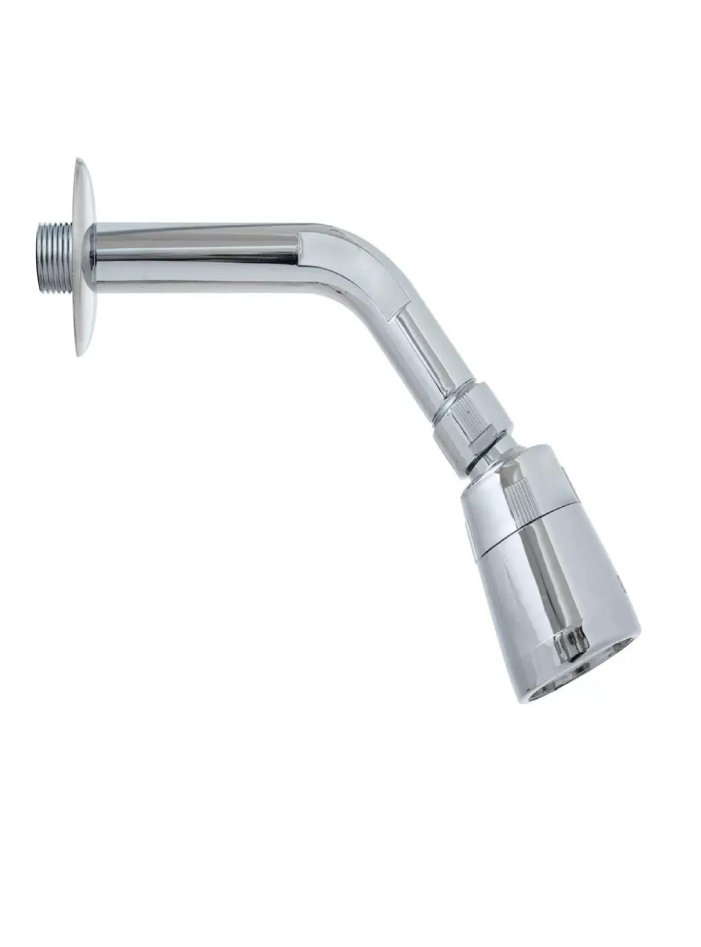 Brazo Ducha Cromada Plástico Al Muro Con Difusor Taumm-2