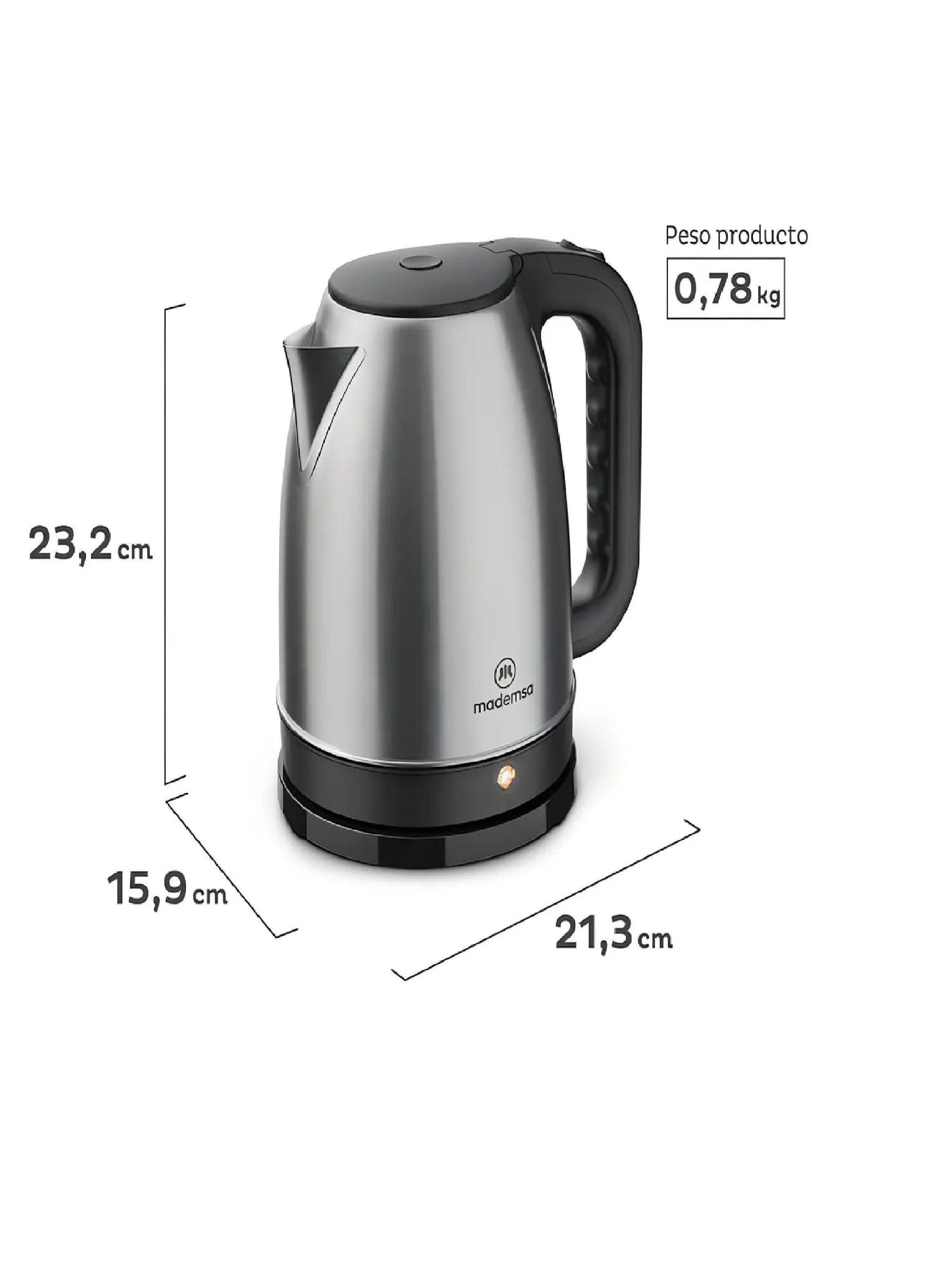 Hervidor Mademsa 1,8 Litros Mek10 Acero Inoxidable-1