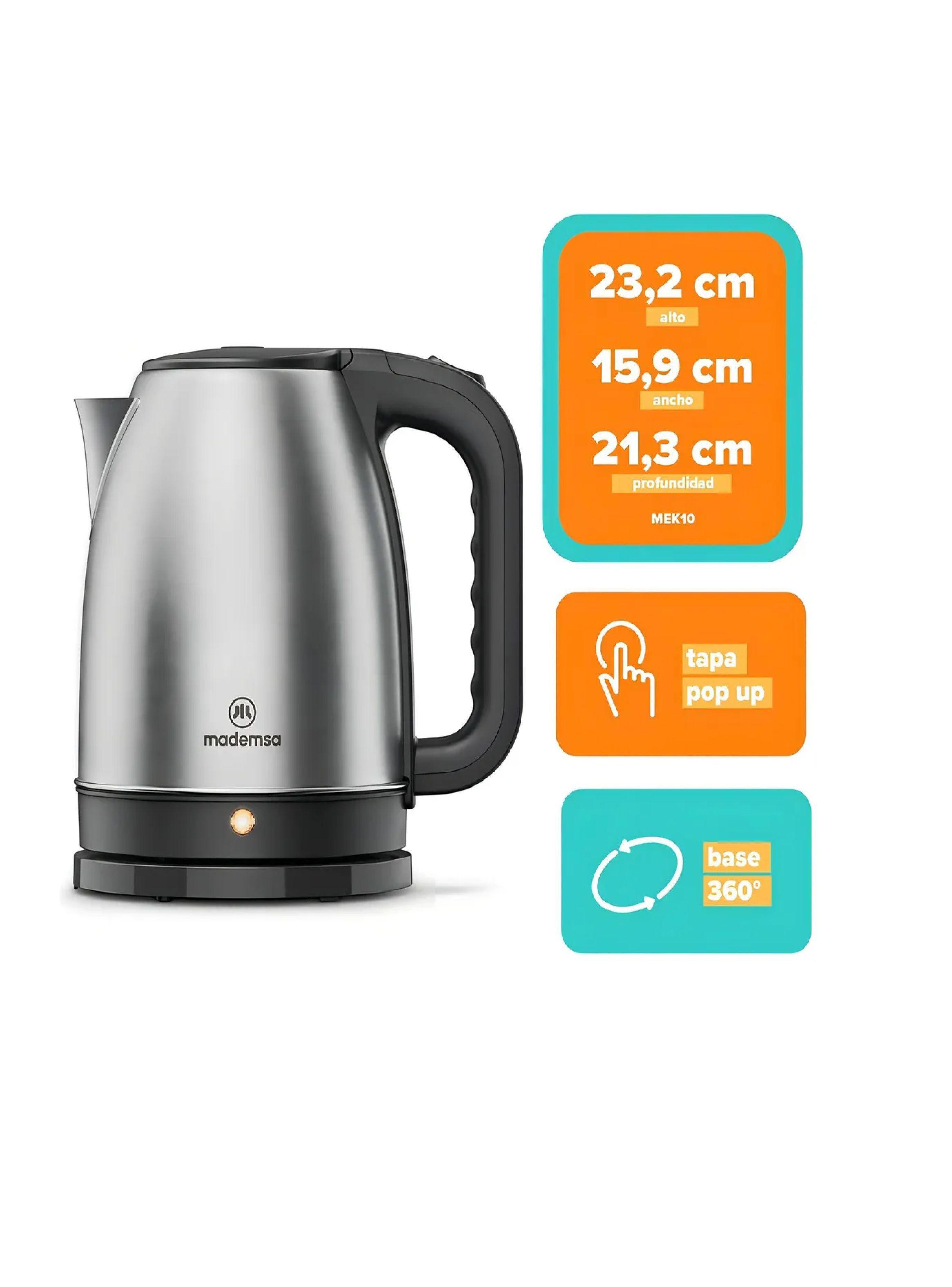 Hervidor Mademsa 1,8 Litros Mek10 Acero Inoxidable-2