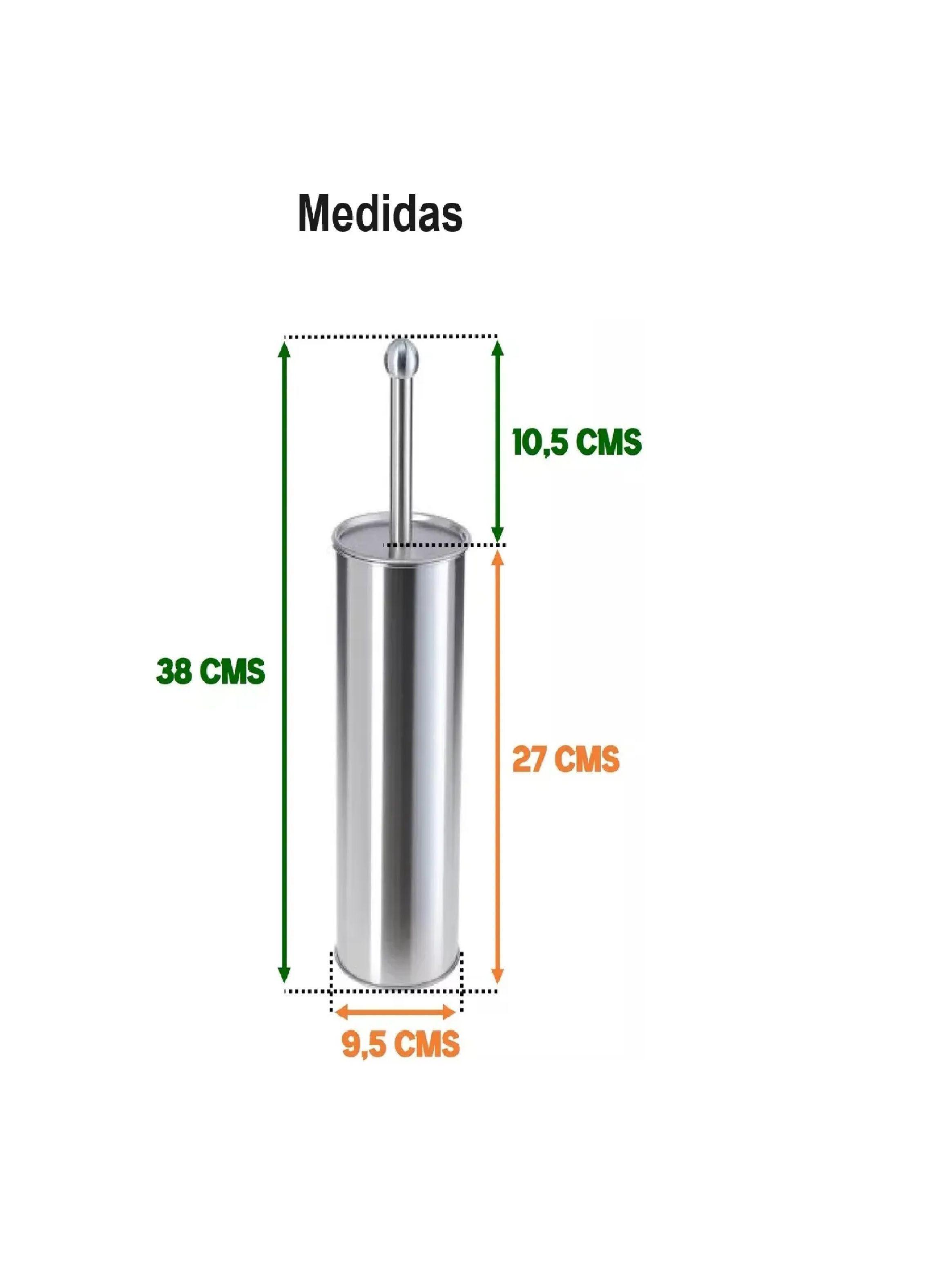 Escobilla Cepillo Limpia Wc Baño Acero Inoxidable Taumm-3