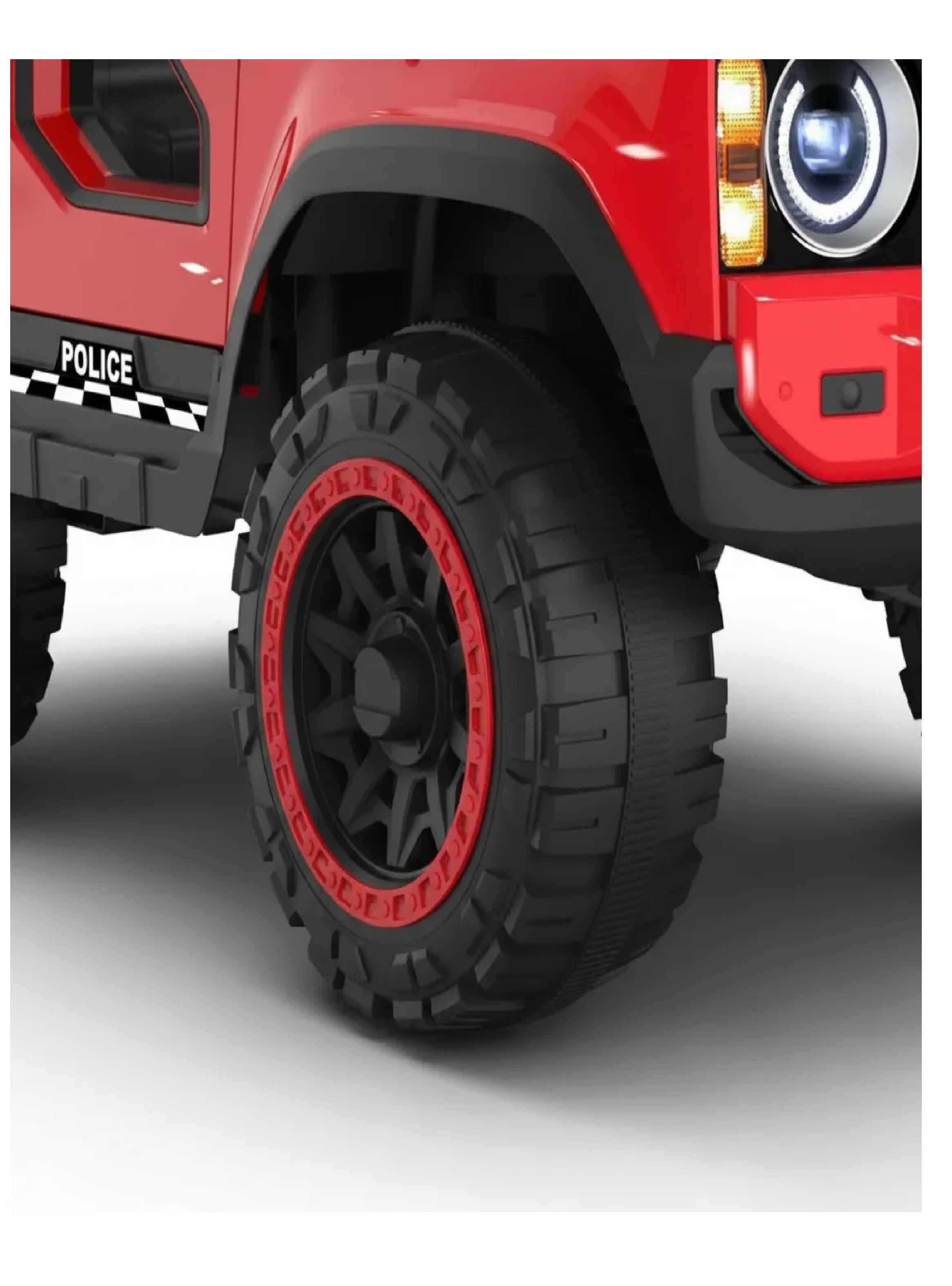 Auto Electrico Police 12v 2 Motores Aventura Y Seguridad Rojo-6