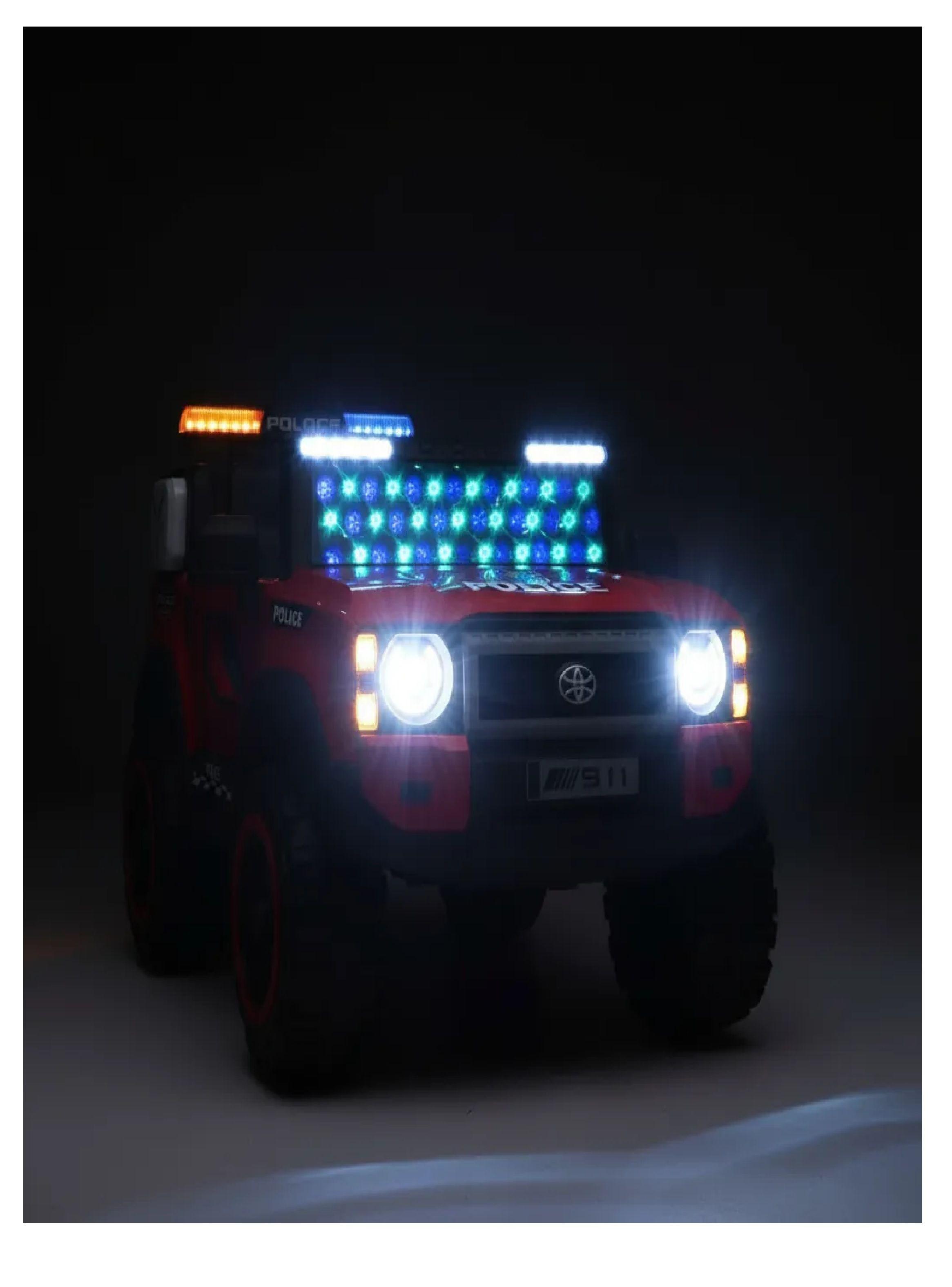 Auto Electrico Police 12v 2 Motores Aventura Y Seguridad Rojo-7