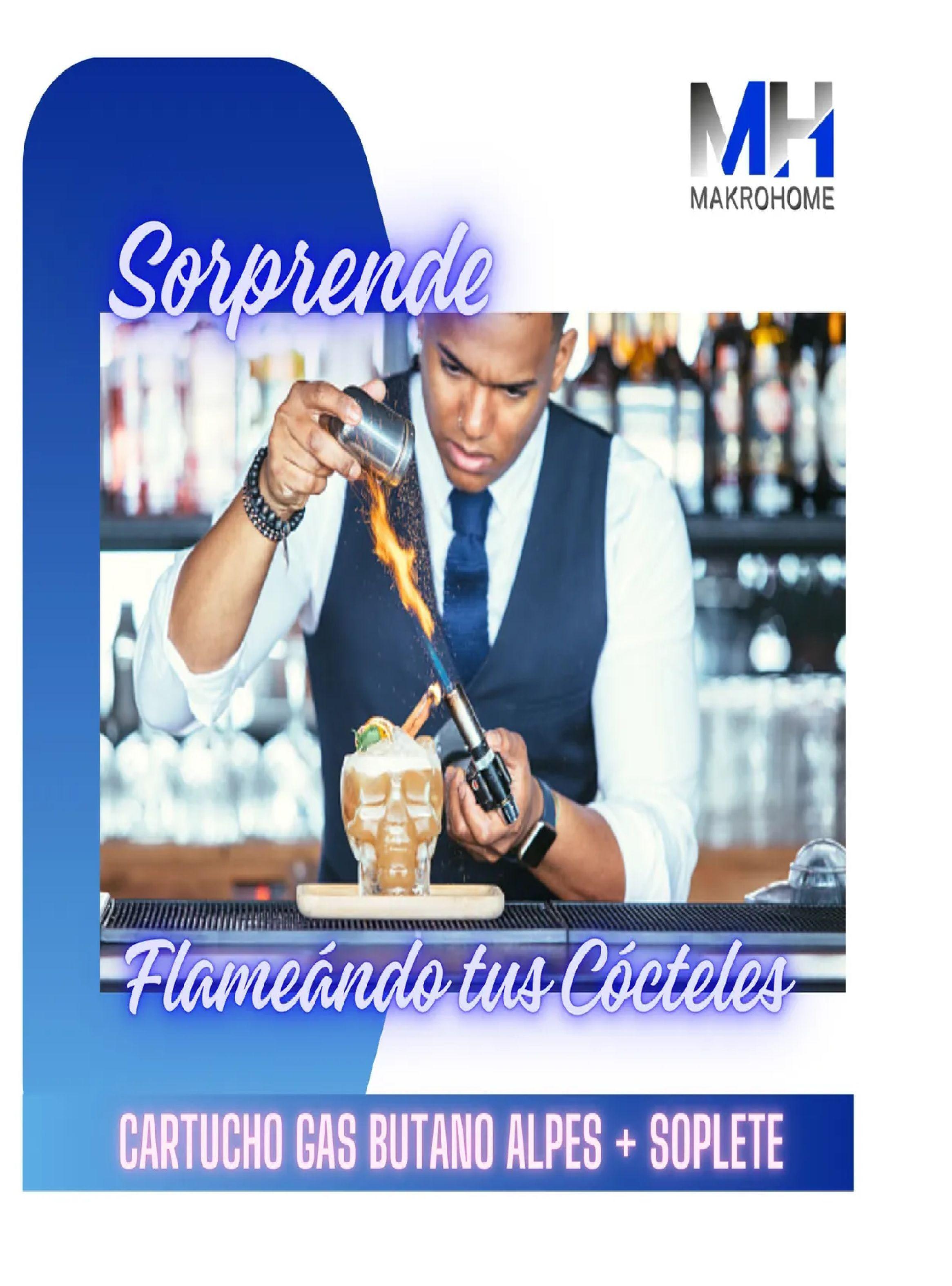 Soplete Cocina De Gas Butano + 4 Gas Alpes Propano Butano F-4