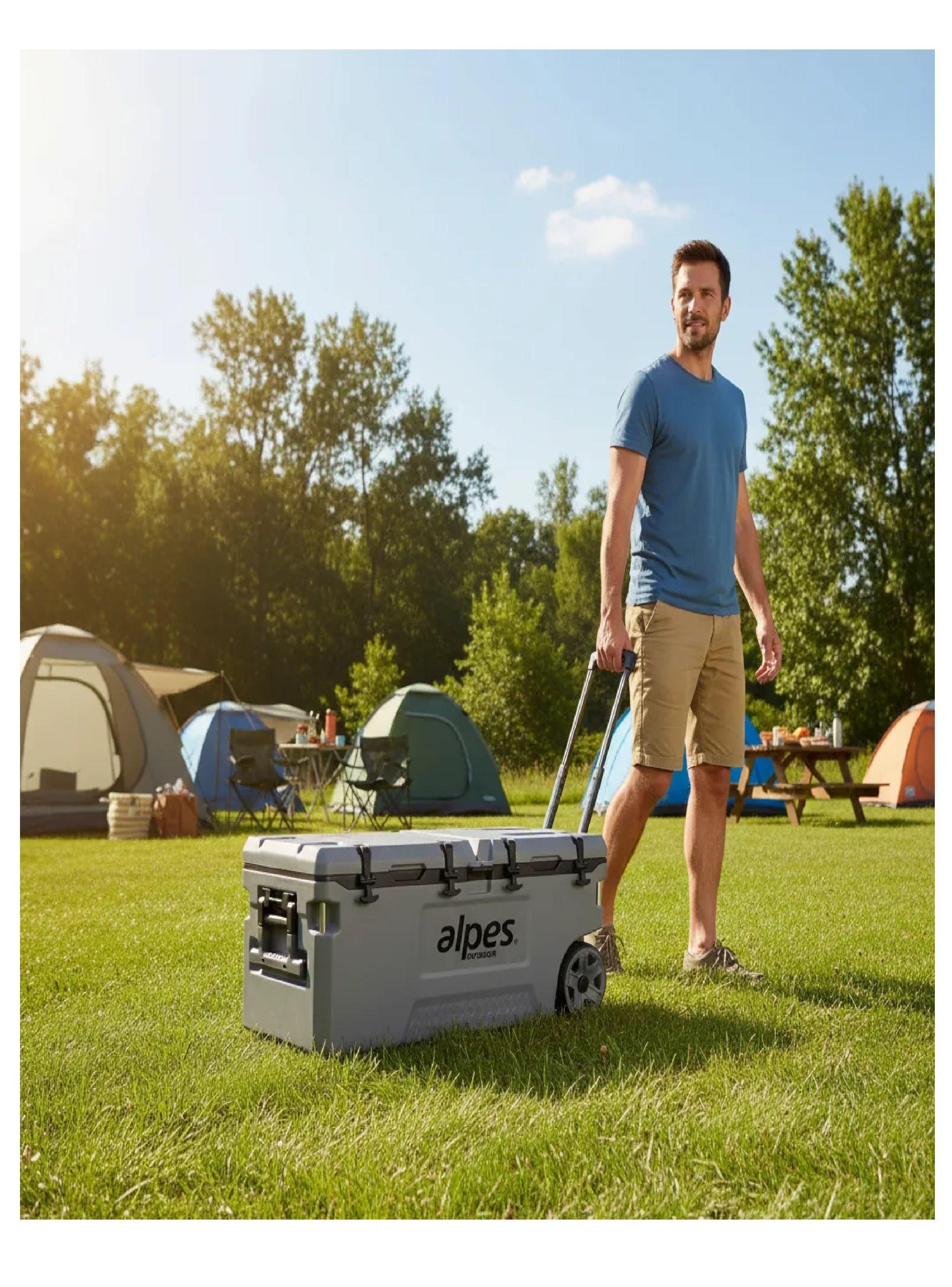 Cooler Nevera Rigida Con Ruedas Alpes 120 Litros-3