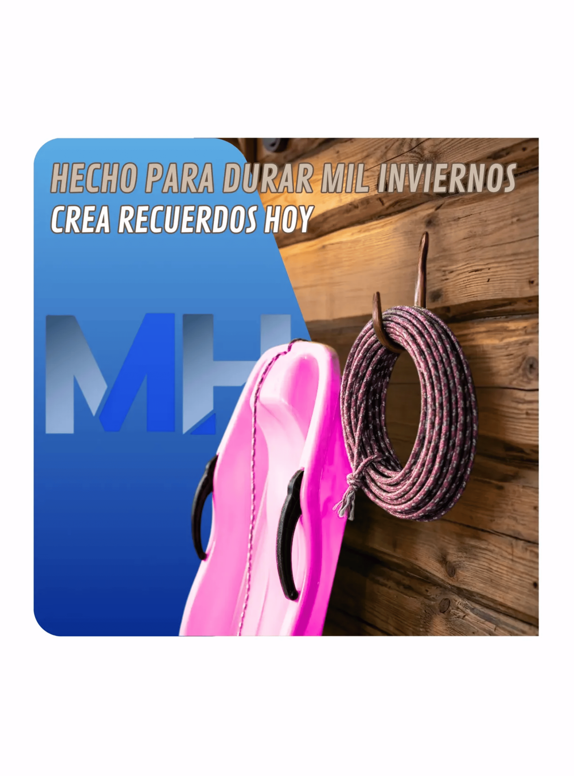 Trineo Para Nieve Reforzado Con Frenos Adultos Y Ni os Rosa-5