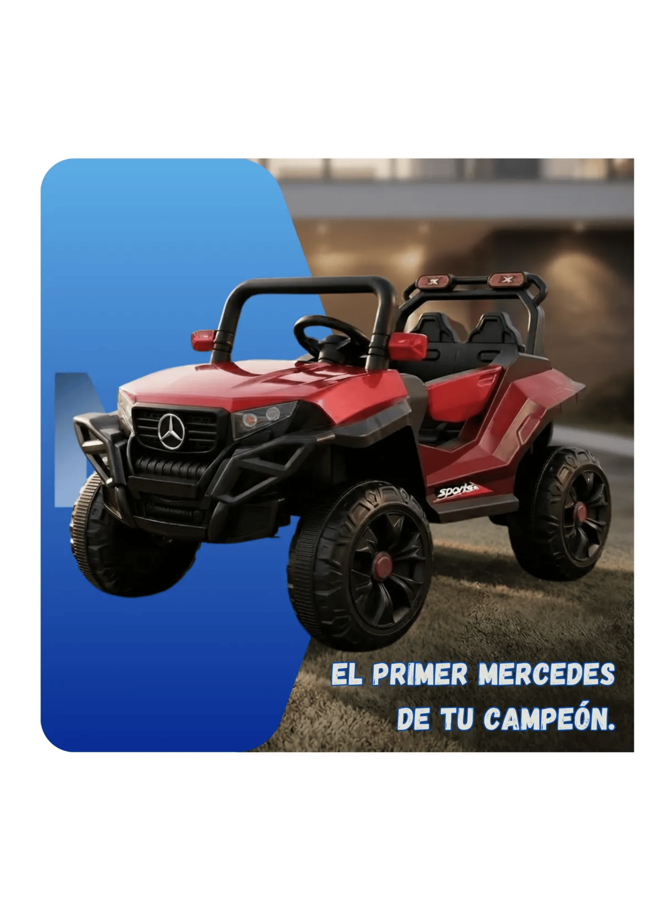 Auto Electrico Infantil Bateria 12v Control Remoto Luces Mp3-6