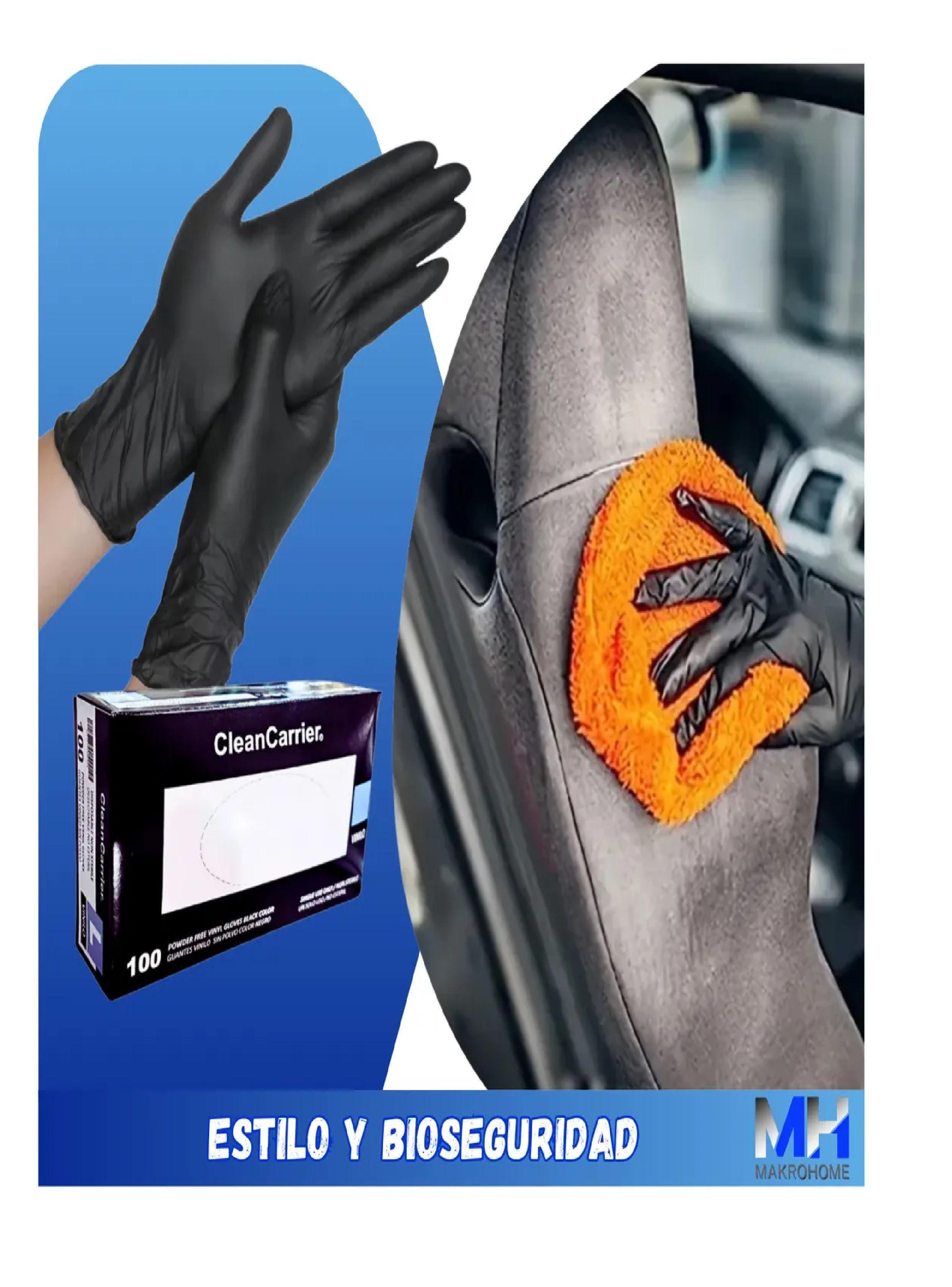 Guantes Vinilo Negro Sin Polvo 100uds Estilo Y Bioseguridad-2