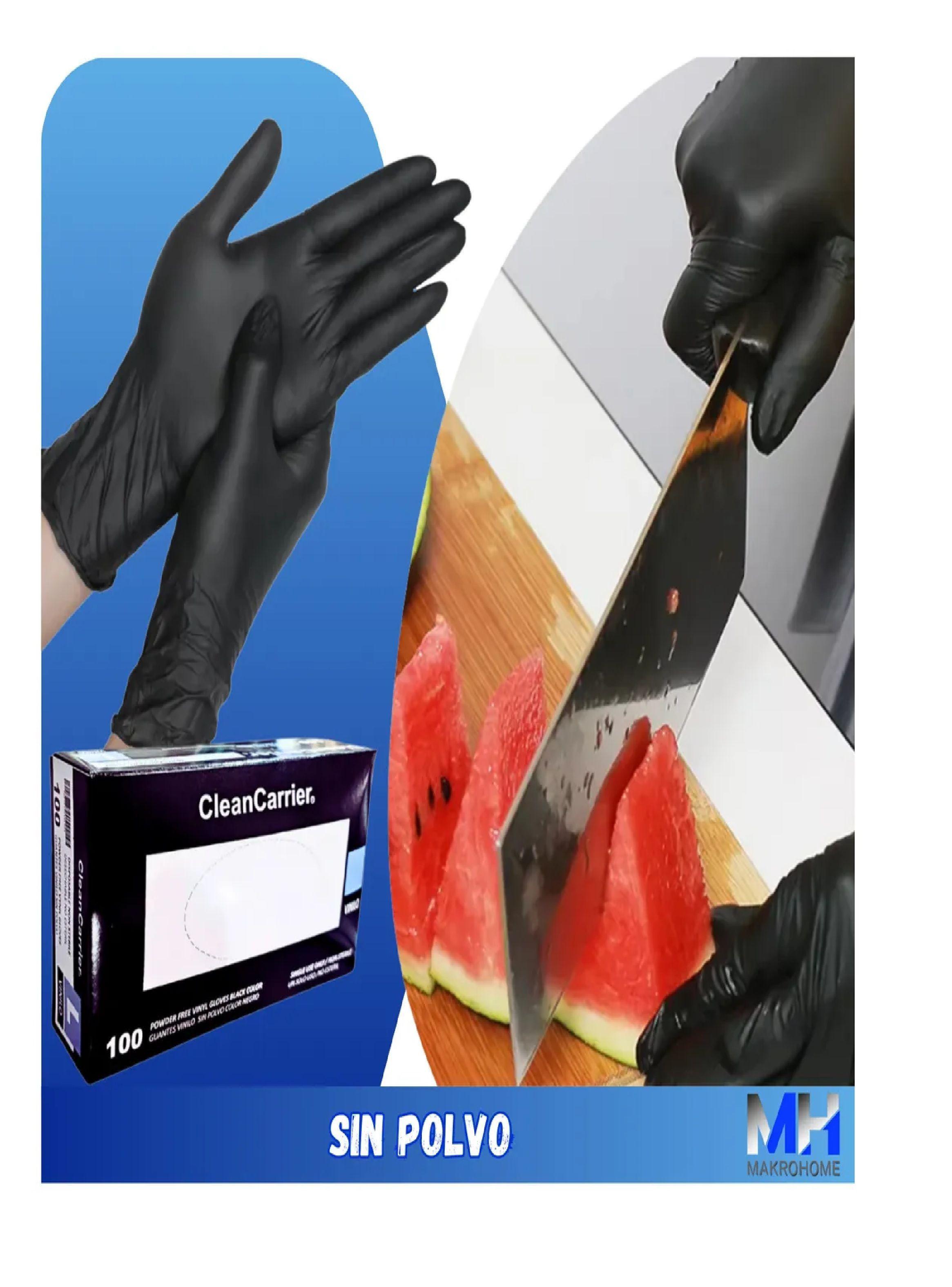 Guantes Vinilo Negro Sin Polvo 100uds Estilo Y Bioseguridad-4