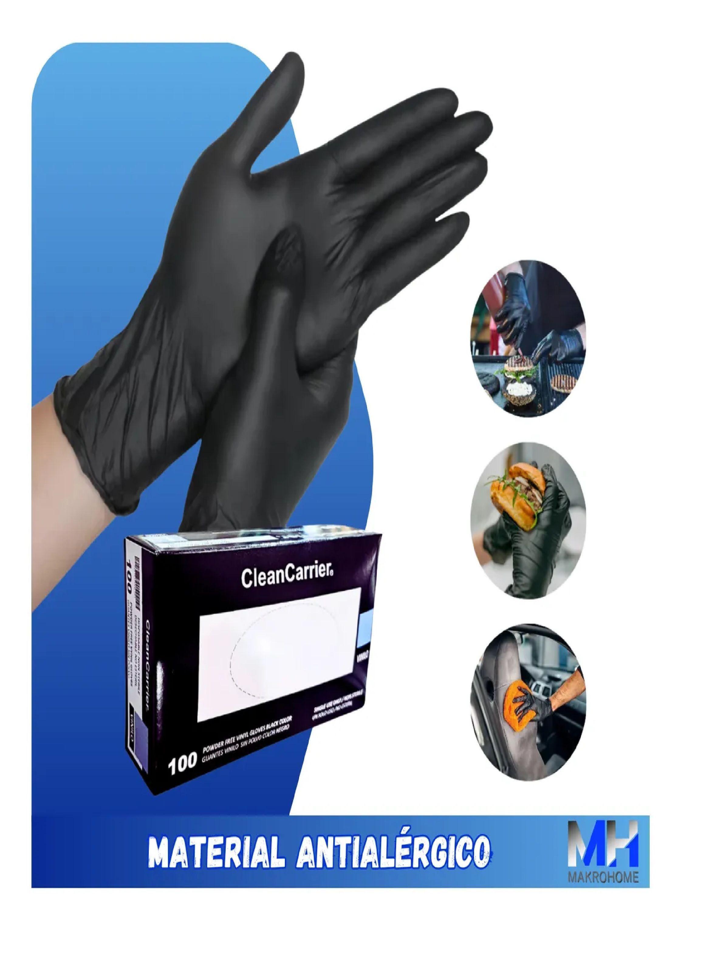 Guantes Vinilo Negro Sin Polvo 100uds Estilo Y Bioseguridad-5