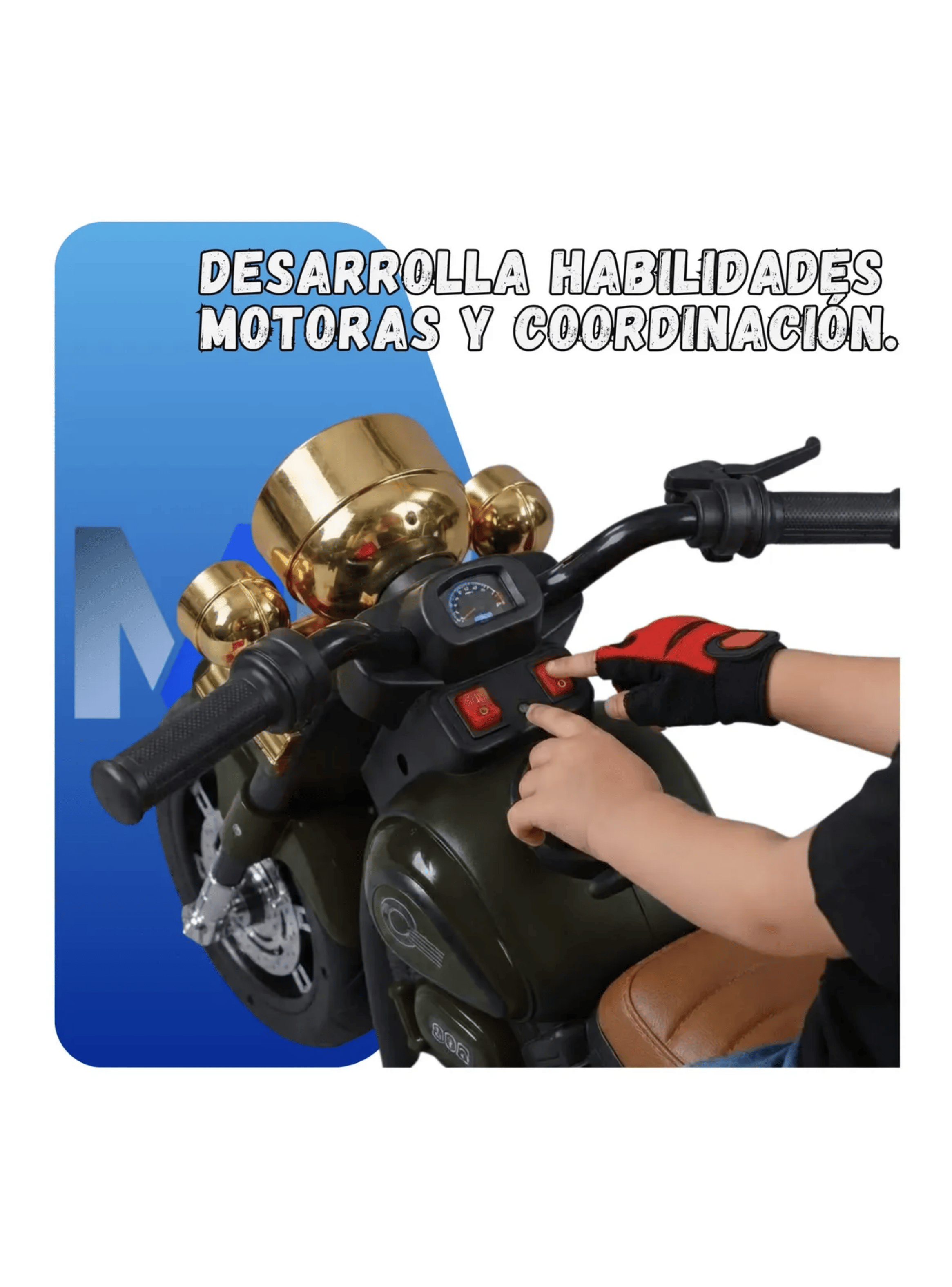 Moto Electrica Infantil 3 Ruedas Estilo Chopper Bateria-2