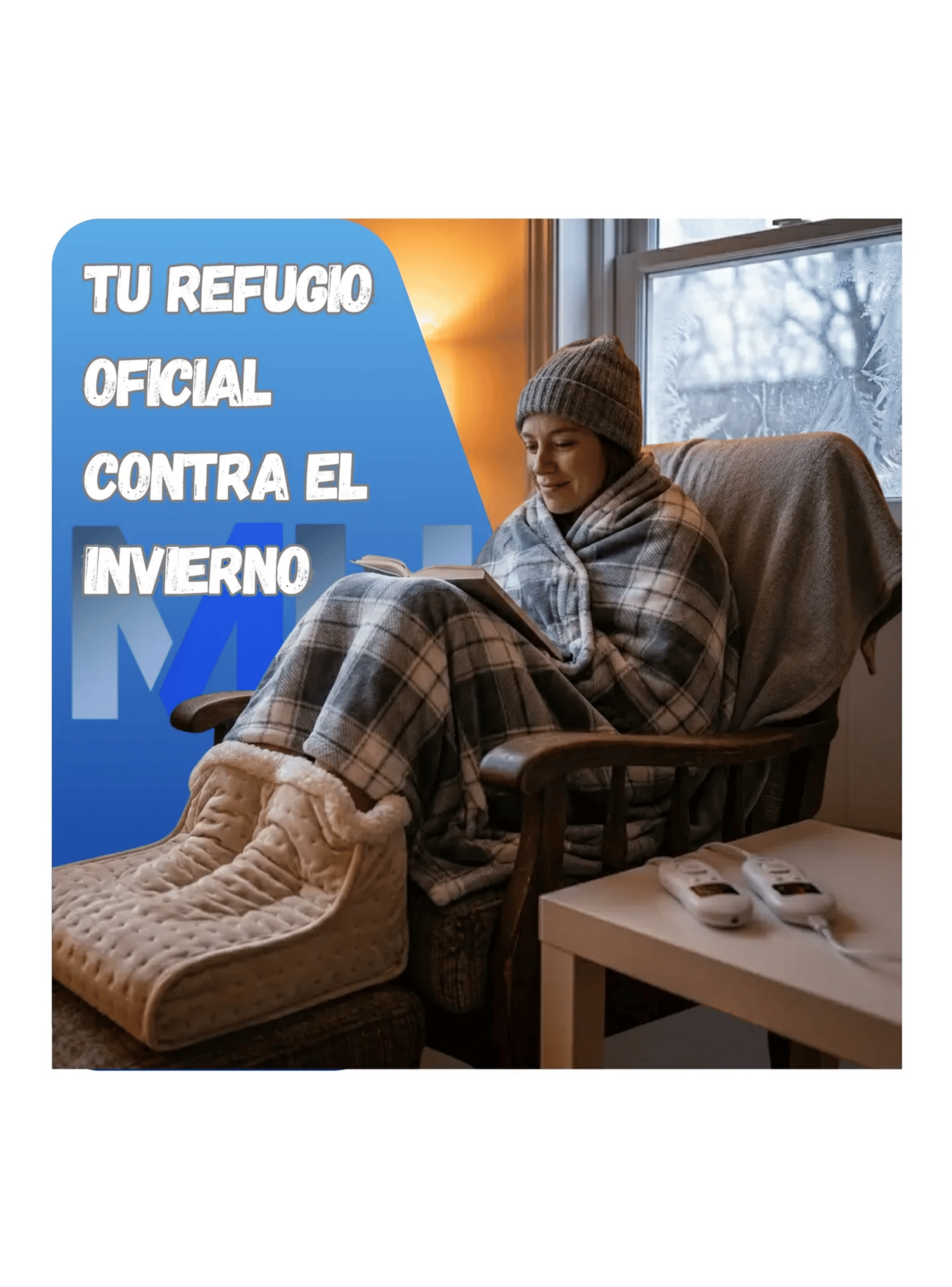 Pack Invierno Nex Frazada Electrica 110w Botas Calefactora-2