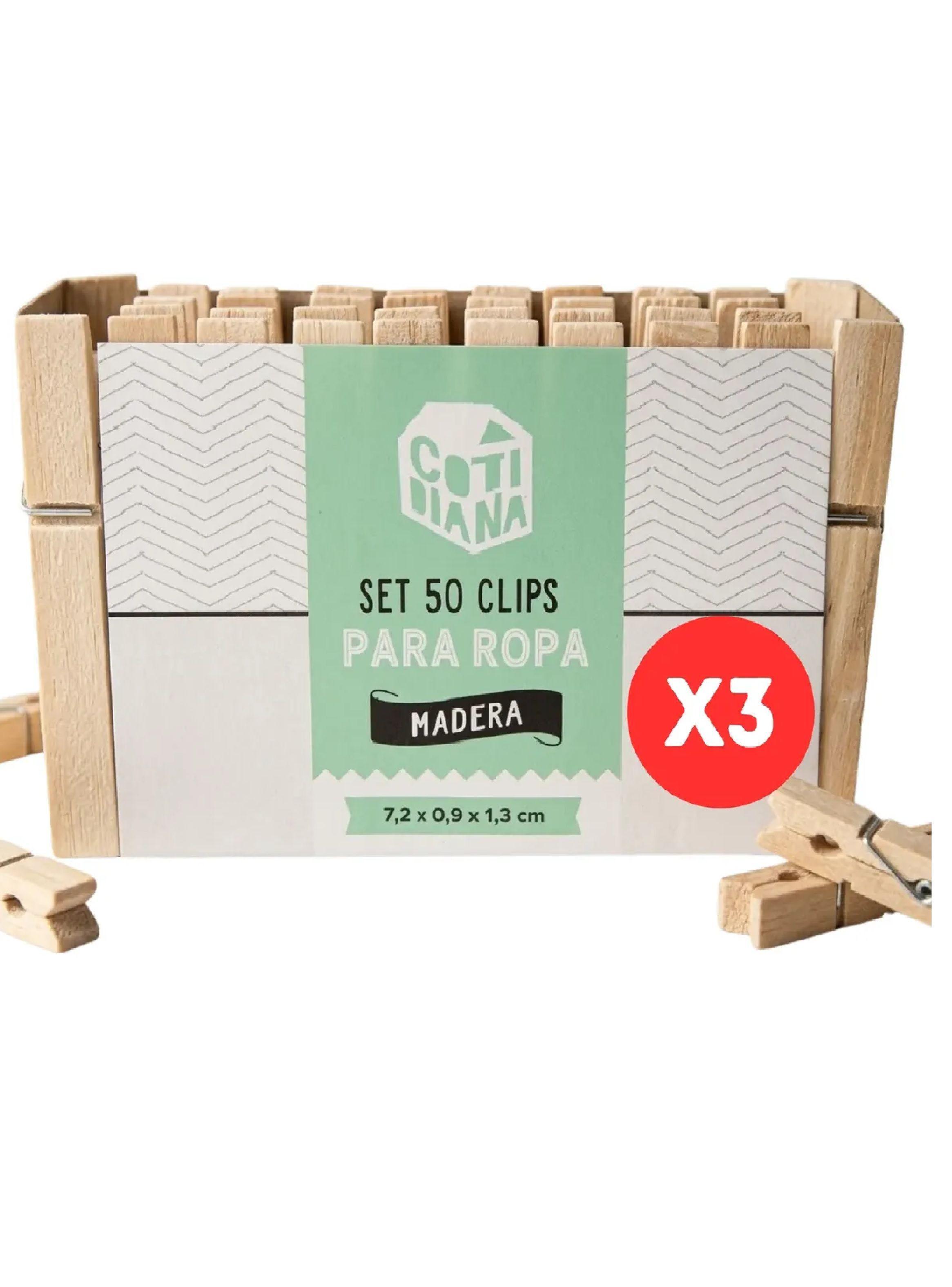 Pack X3 50 Pinzas De Madera Perros Para Colgar Ropa 150unid-0
