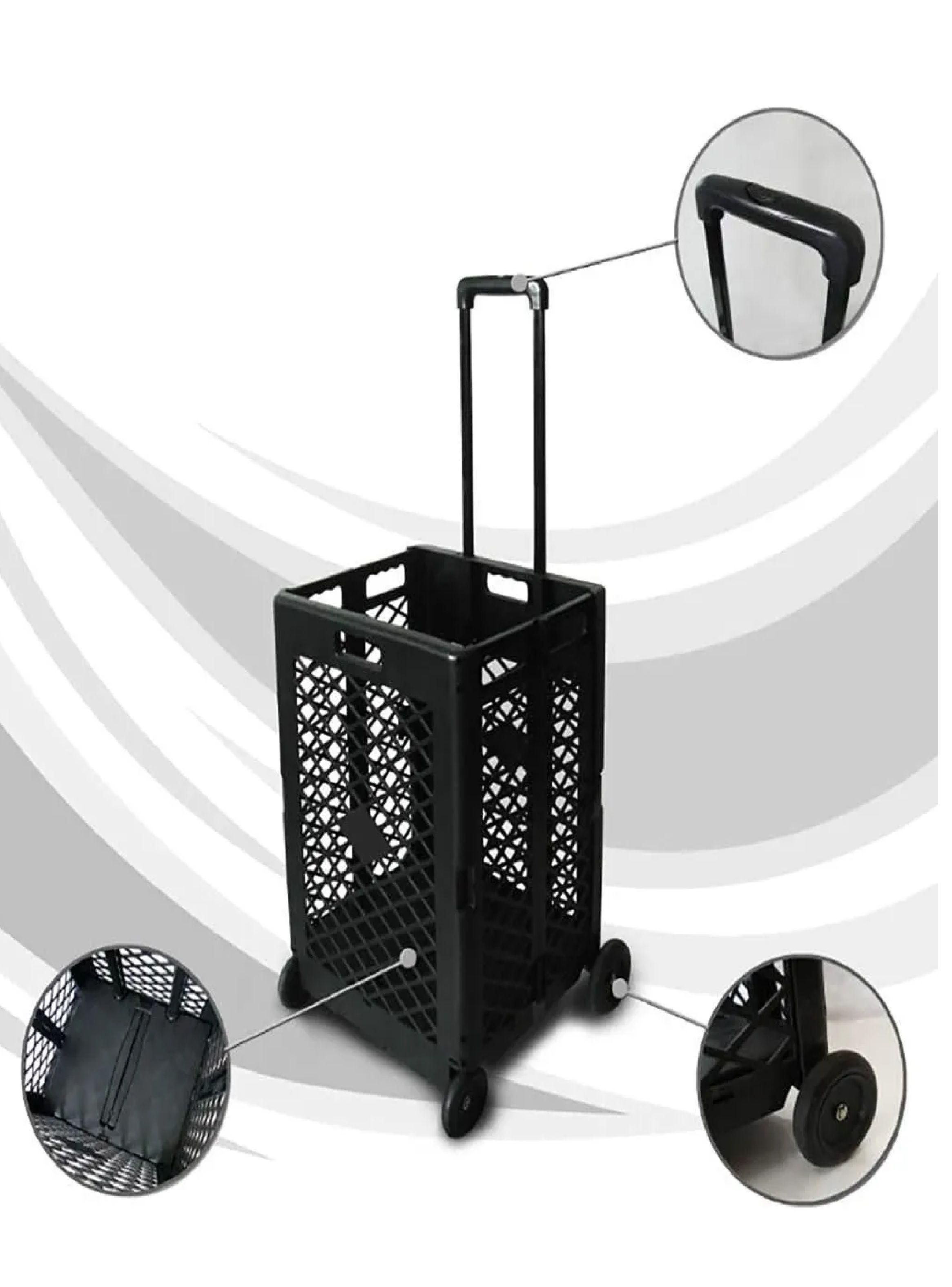 Carrito De Compras Plegable 4 Ruedas Hasta 30kg Multiuso-2