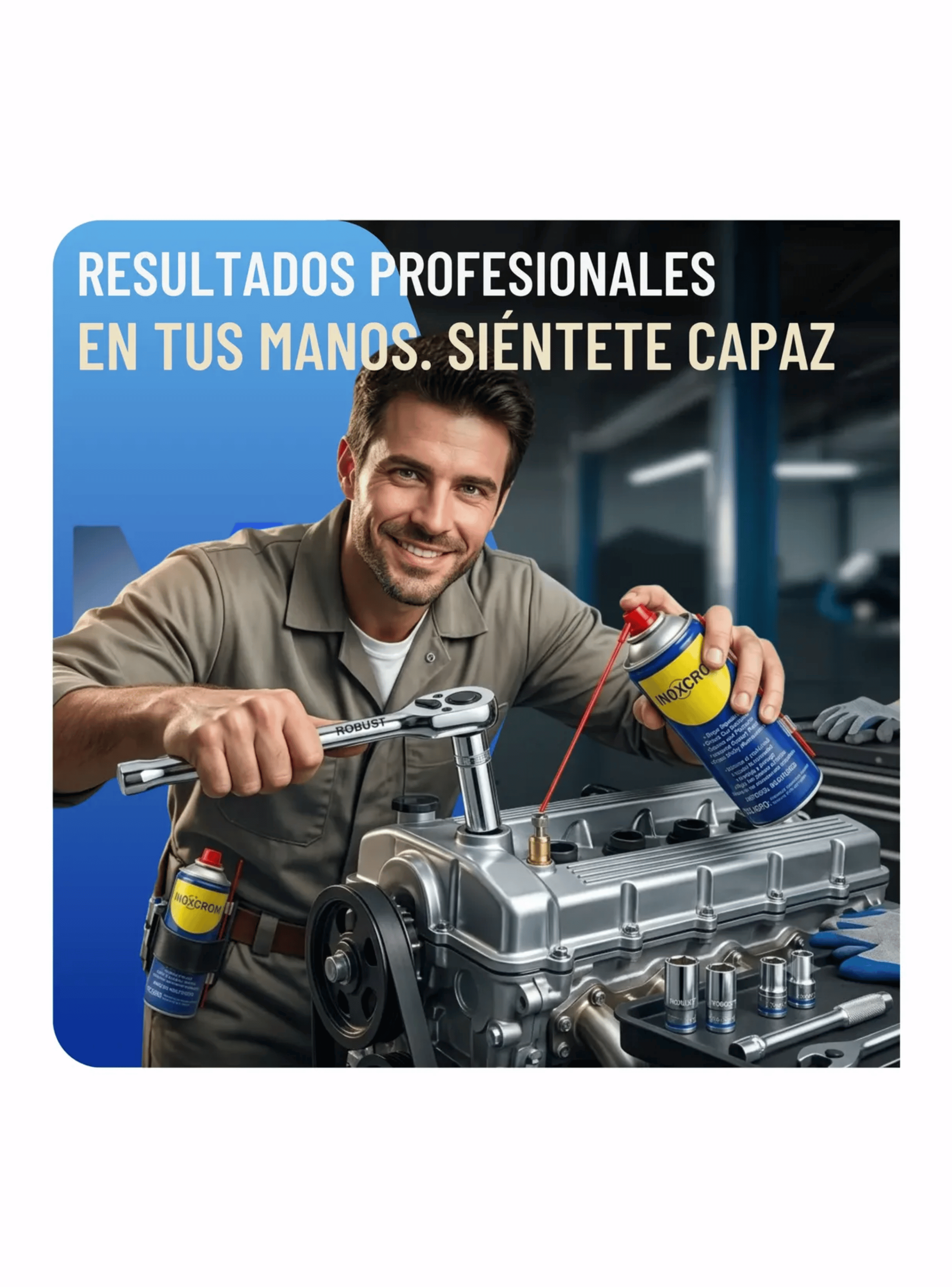 Juego Dados Llave Chicharra Robust 11p Lubricante Inoxcrom-4