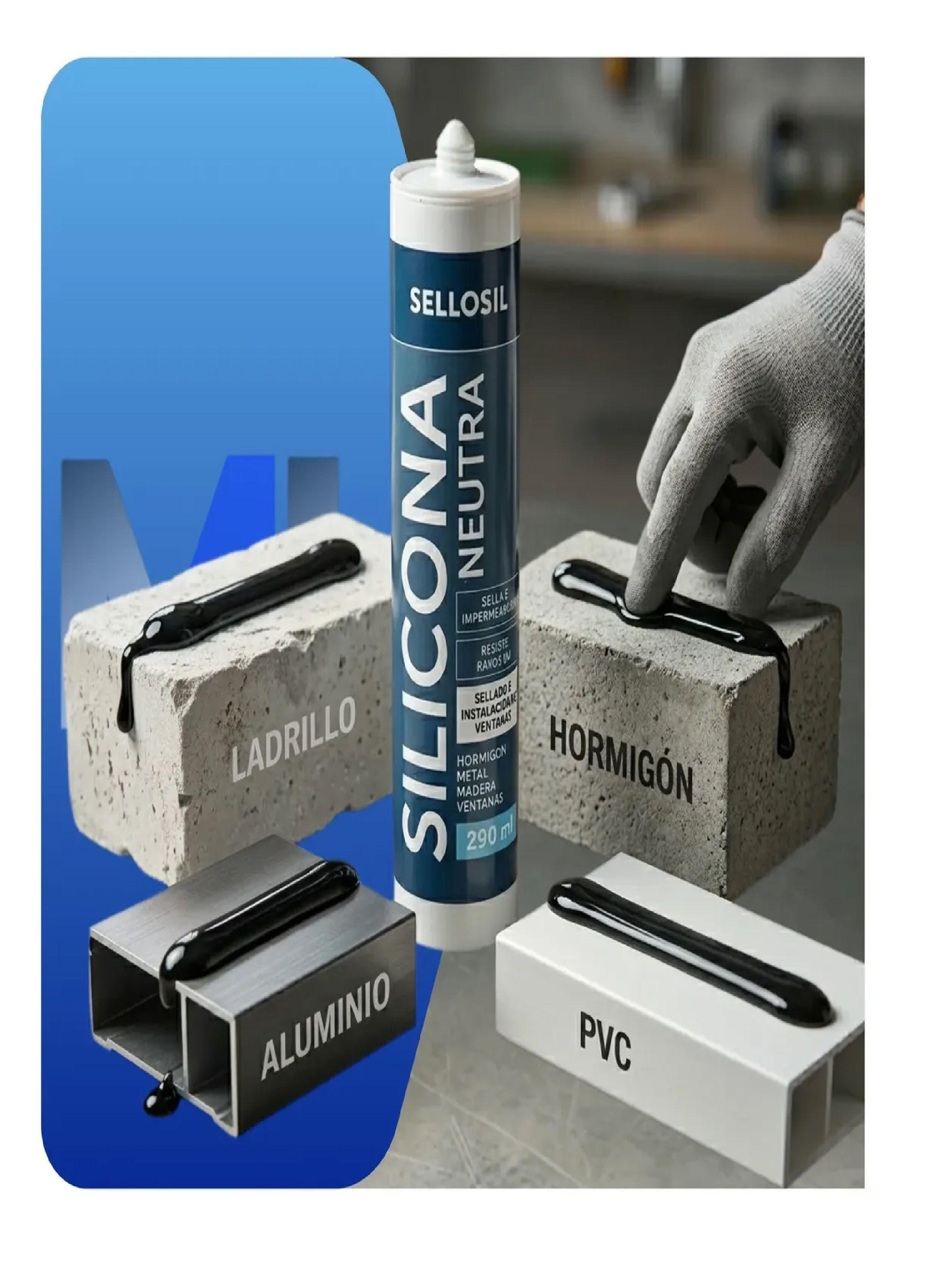 Silicona Neutra Negra Sellosil 300ml Multiuso Construcci n-1