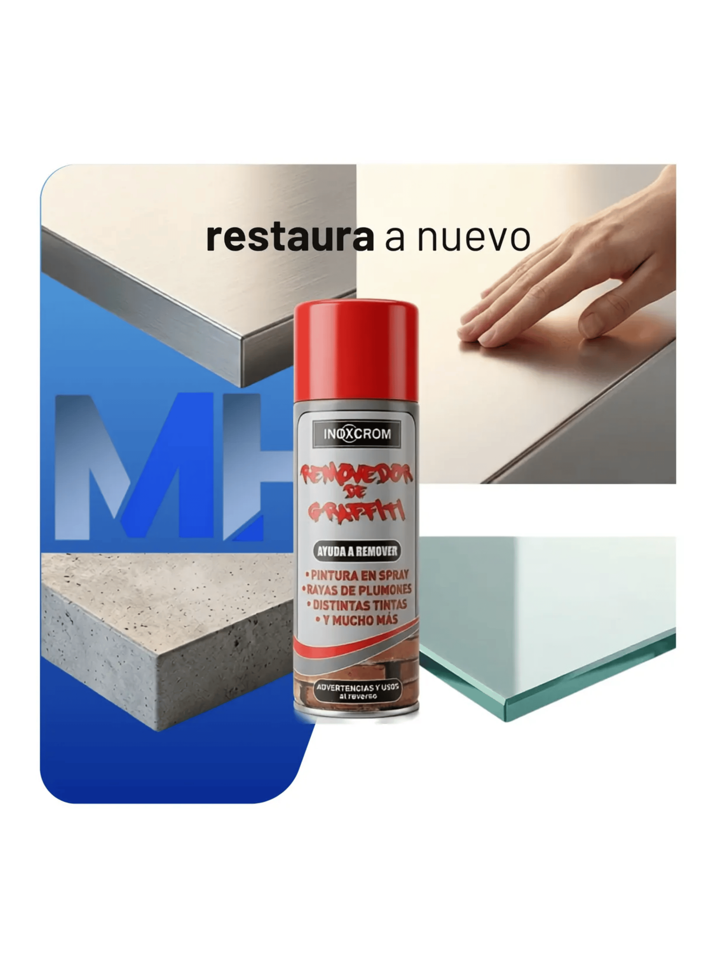Pack X3 Removedor De Graffiti En Spray Inoxcrom Pintura-5