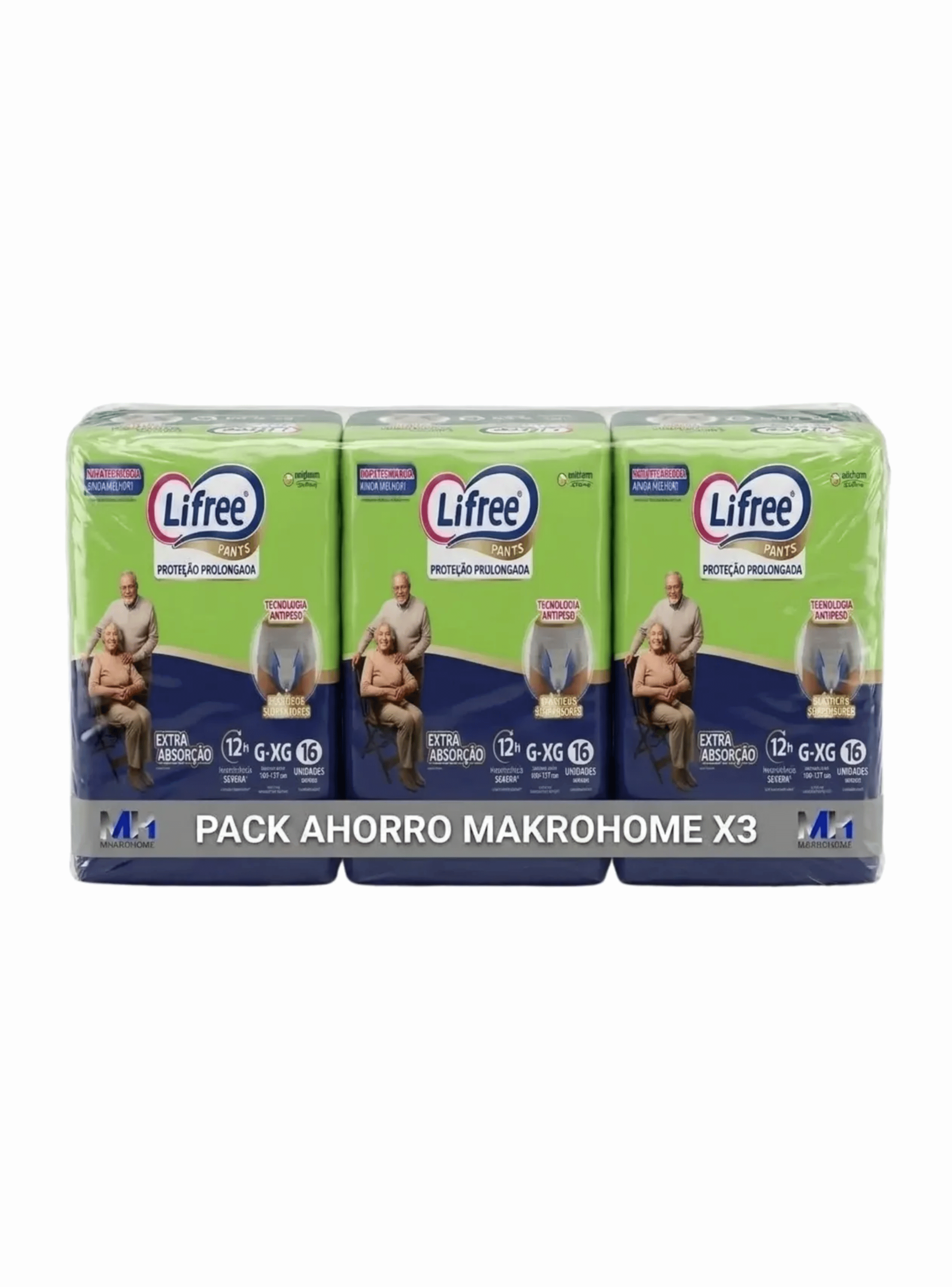 Panal Adulto Lifree Pants G xg 48 Unidades 12 Horas Pack X3-0