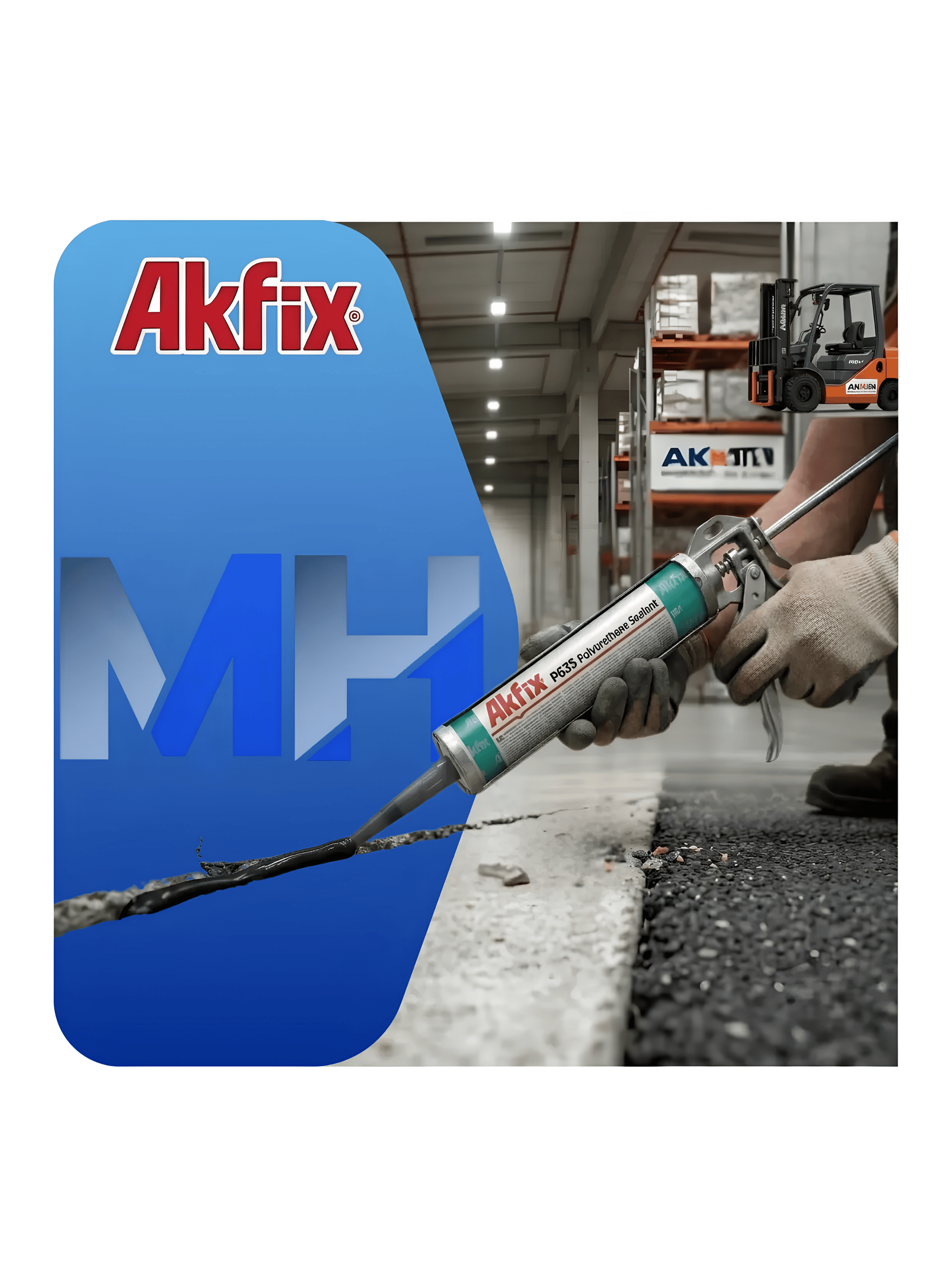 Caja 12 Sellador Poliuretano Akfix P635 Negro 310ml Juntas-3