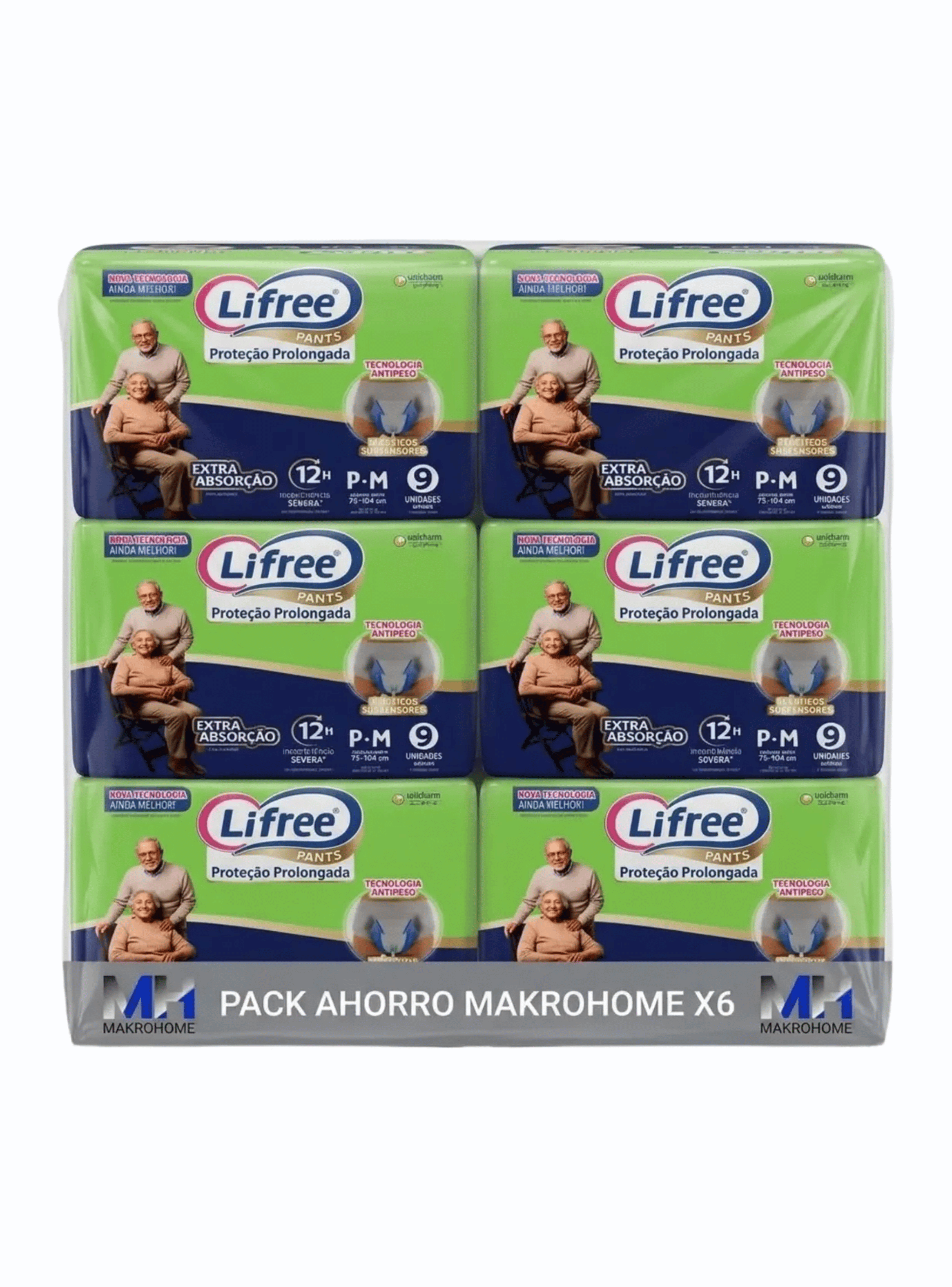 Panal Adulto Lifree Pants P m 54 Unidades 12 Horas Pack X6-0