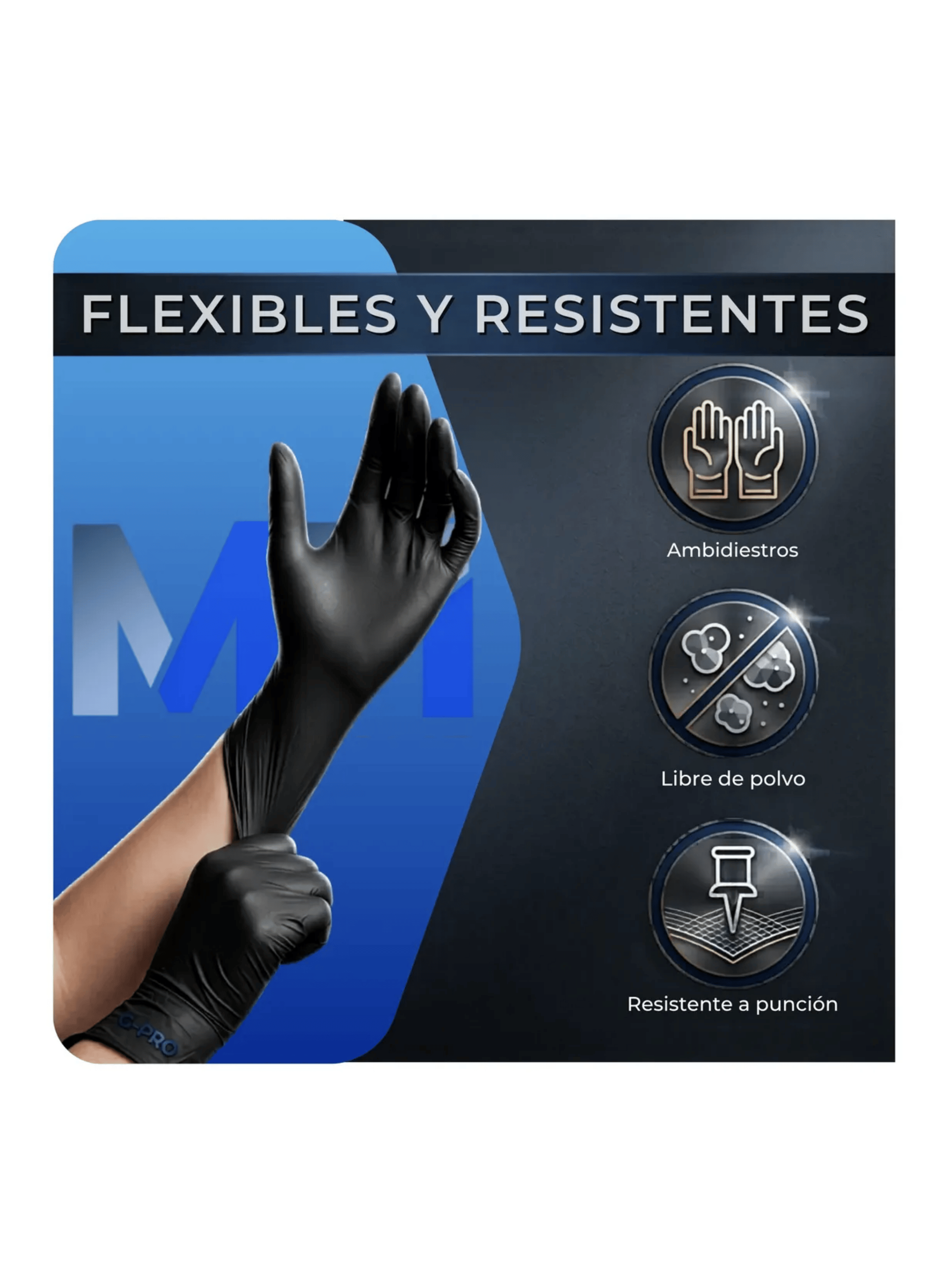 Guantes Nitrilo Negro Sin Polvo Talla Xl Cleancarrier 500u-3
