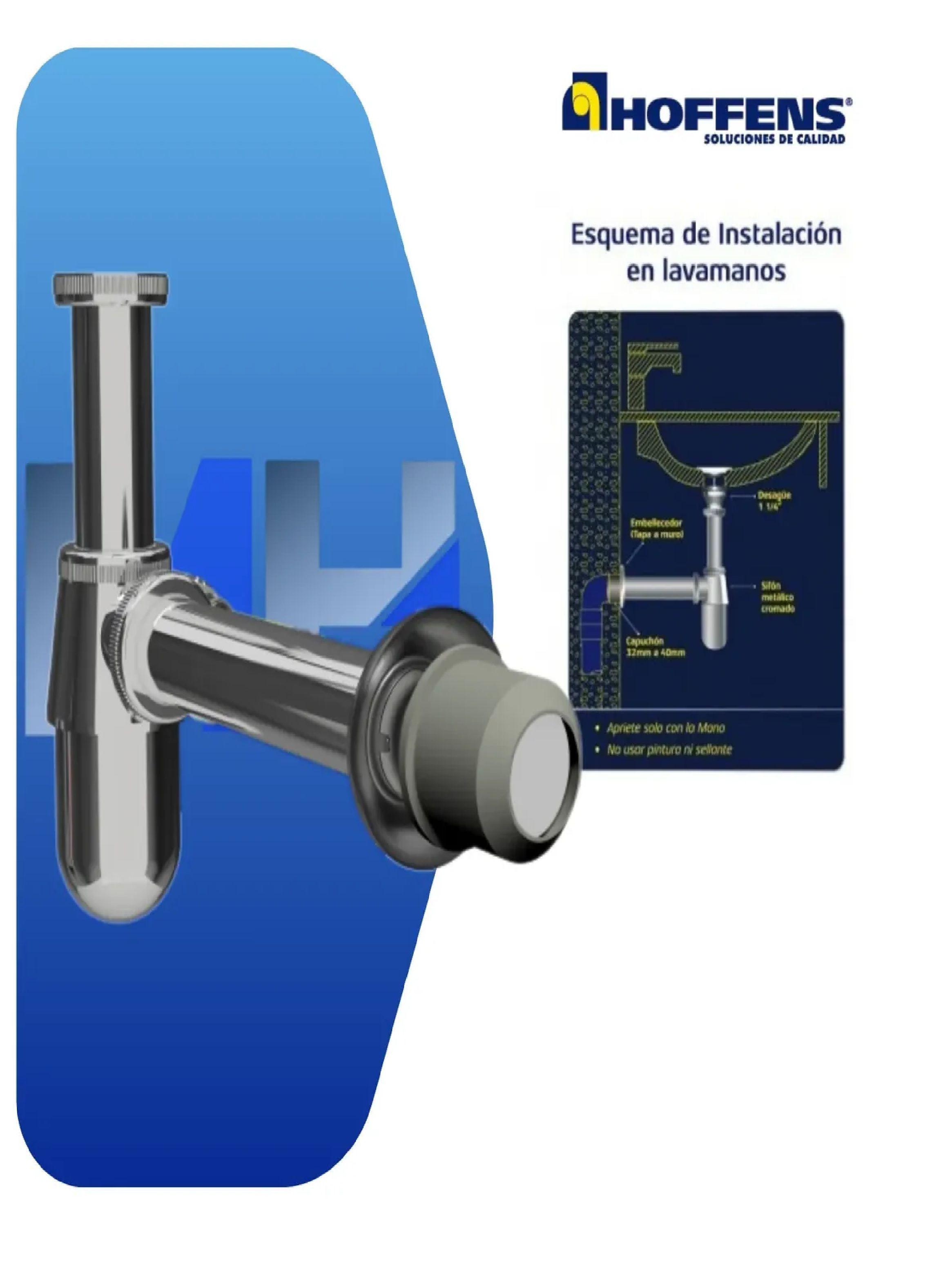 Sifon Metalico Lavatorio 1 1/4 Cromado Con Vaso De Registro-2