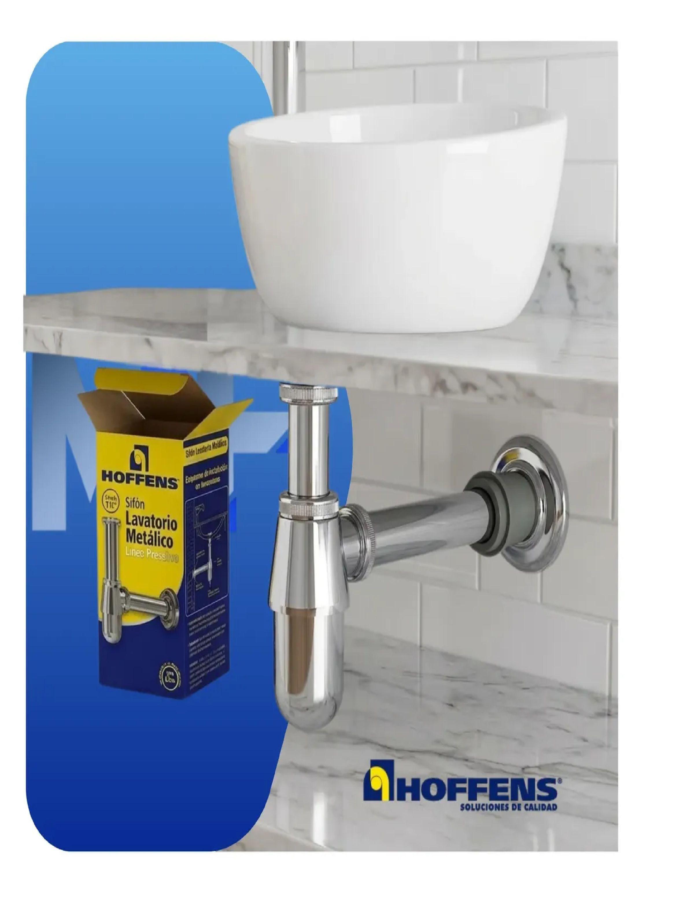 Sifon Metalico Lavatorio 1 1/4 Cromado Con Vaso De Registro-4