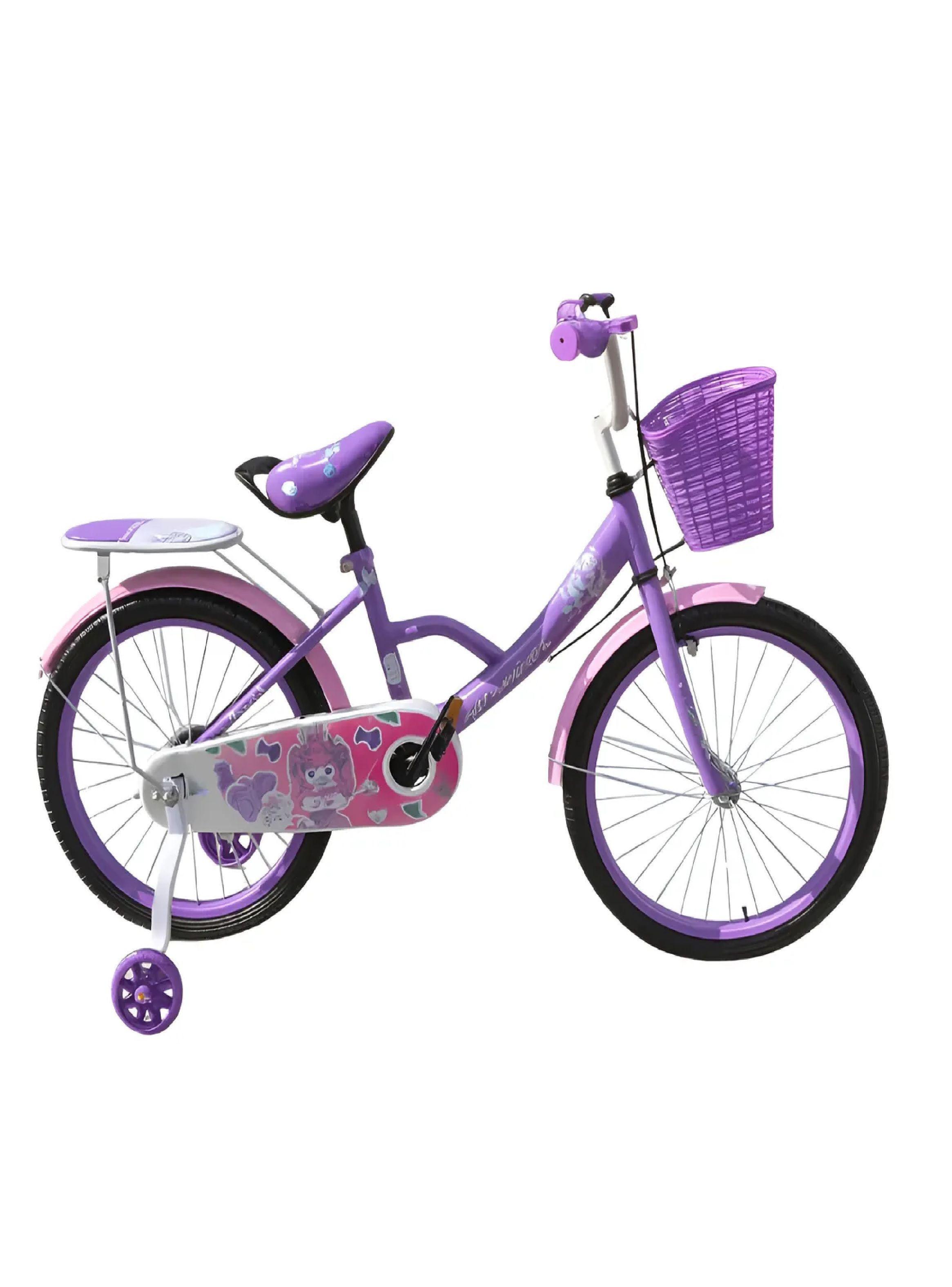 Bicicleta Aro 12 Infantil Con Ruedas De Aprendizaje Violeta-0