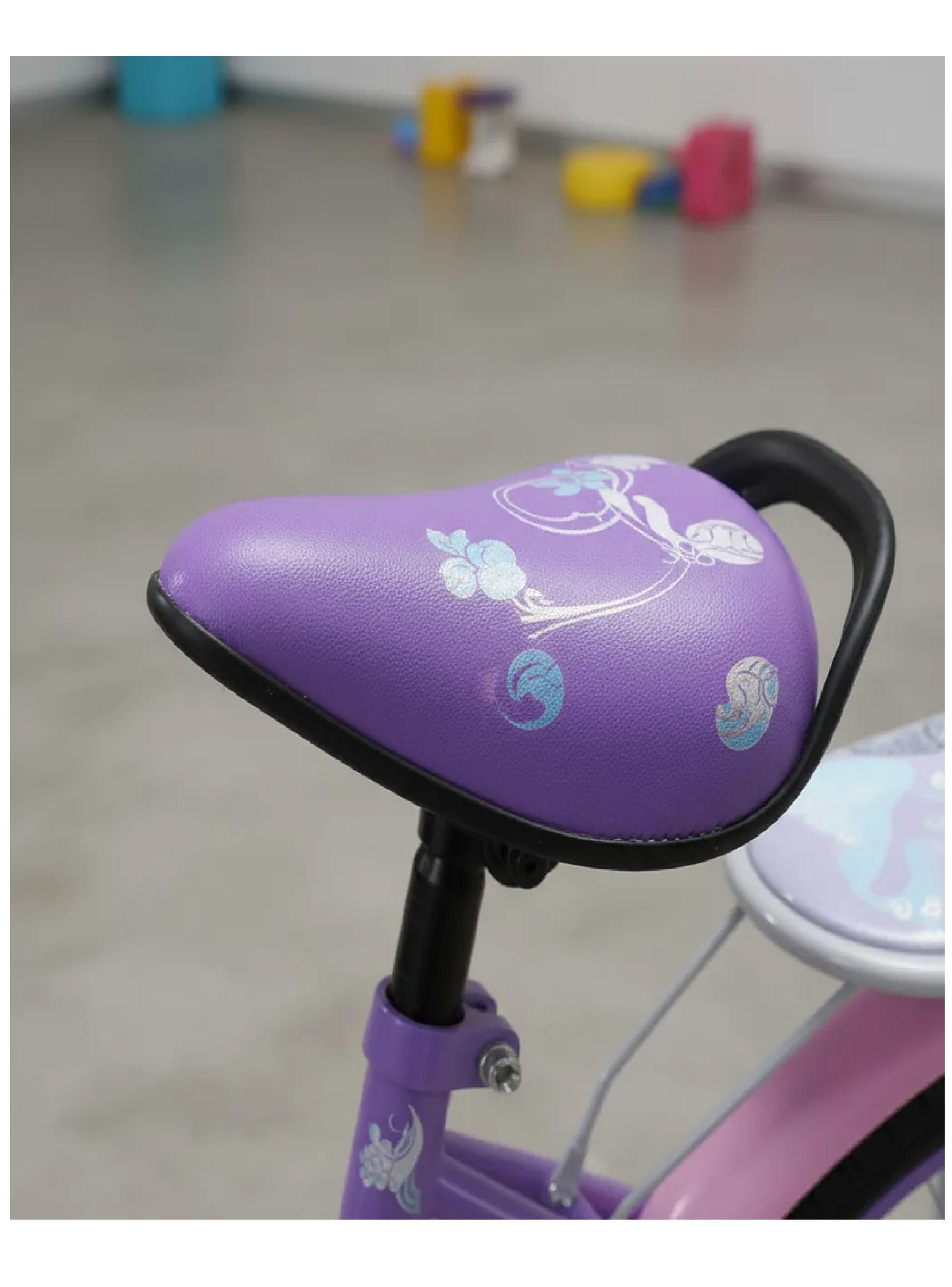 Bicicleta Aro 12 Infantil Con Ruedas De Aprendizaje Violeta-1