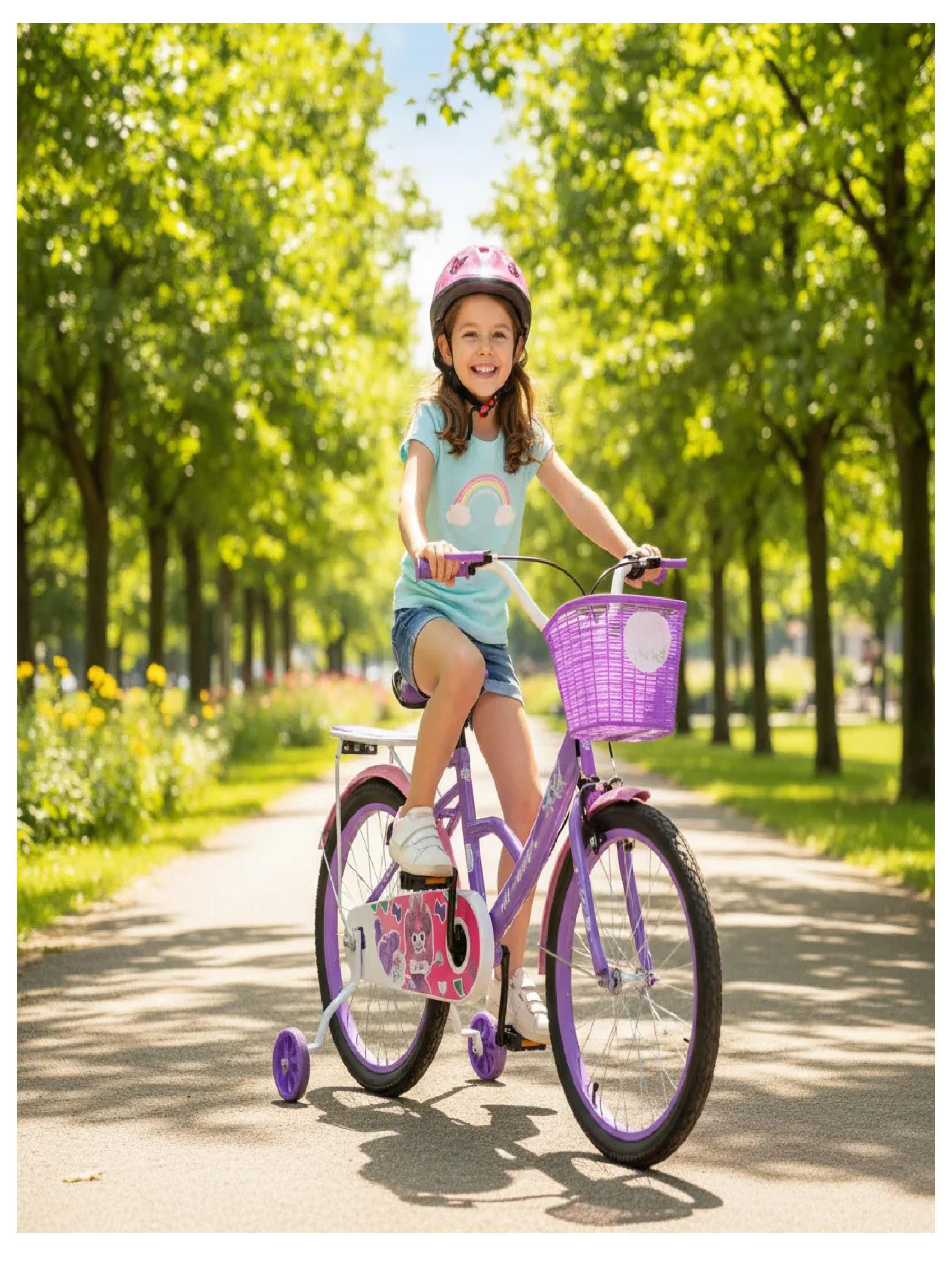 Bicicleta Aro 12 Infantil Con Ruedas De Aprendizaje Violeta-2