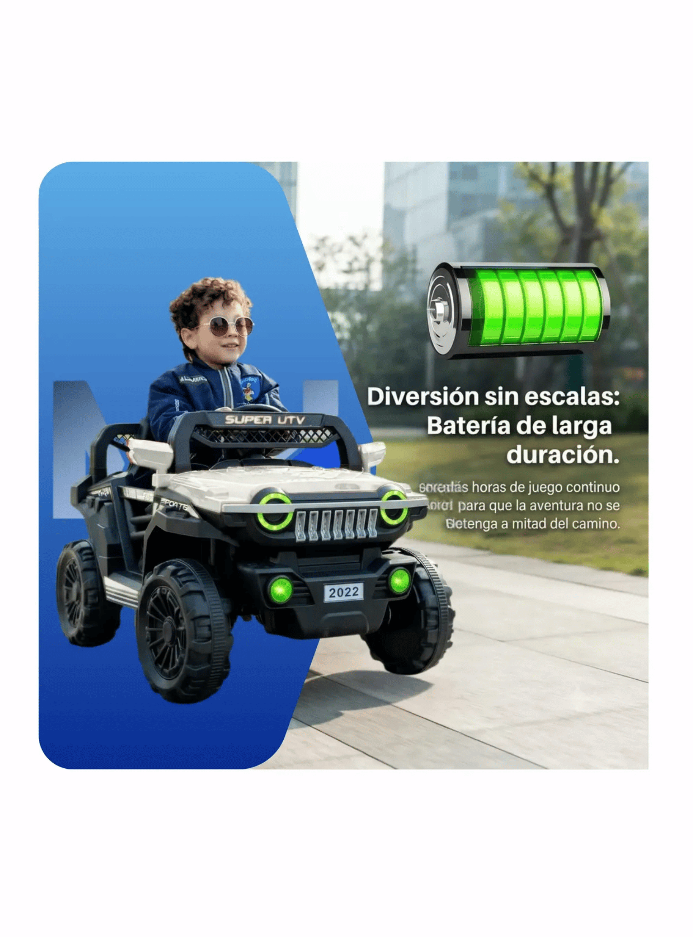 Auto Electrico Jeep Infantil A Bateria Con Luces Mp3 Usb-2
