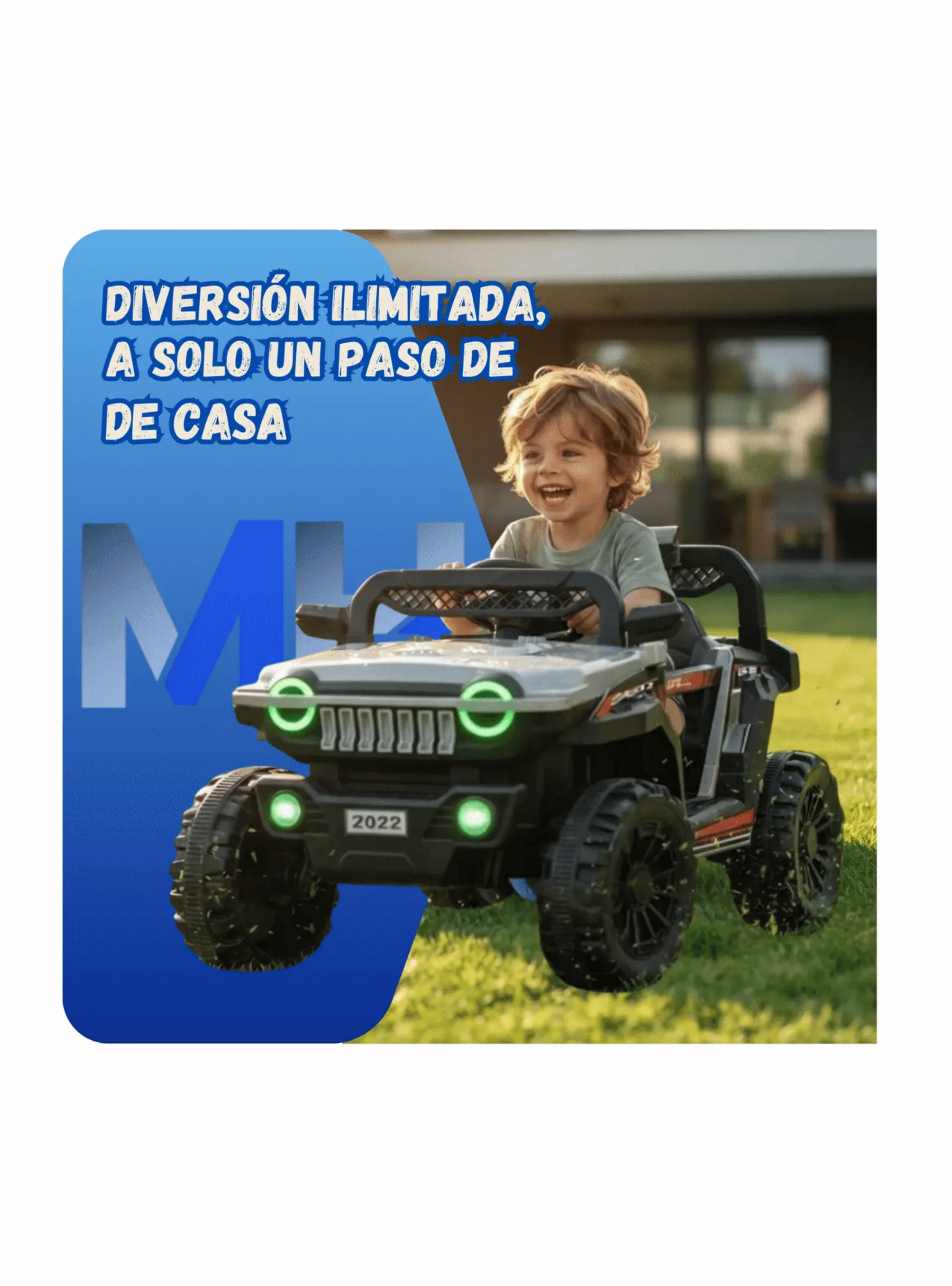 Auto Electrico Jeep Infantil A Bateria Con Luces Mp3 Usb-5