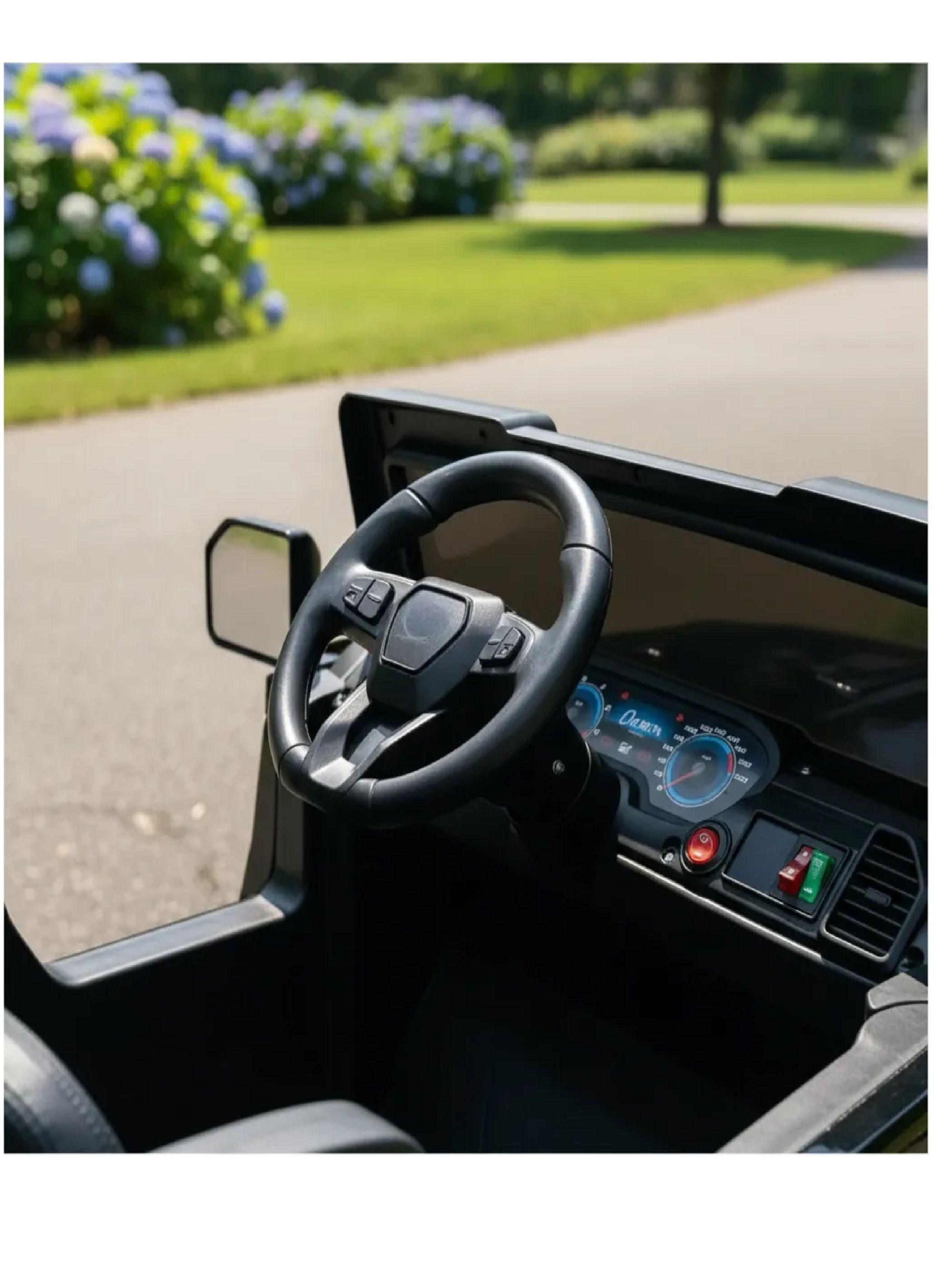 Auto Electrico Police 12v 2 Motores Aventura Y Seguridad Azul-3